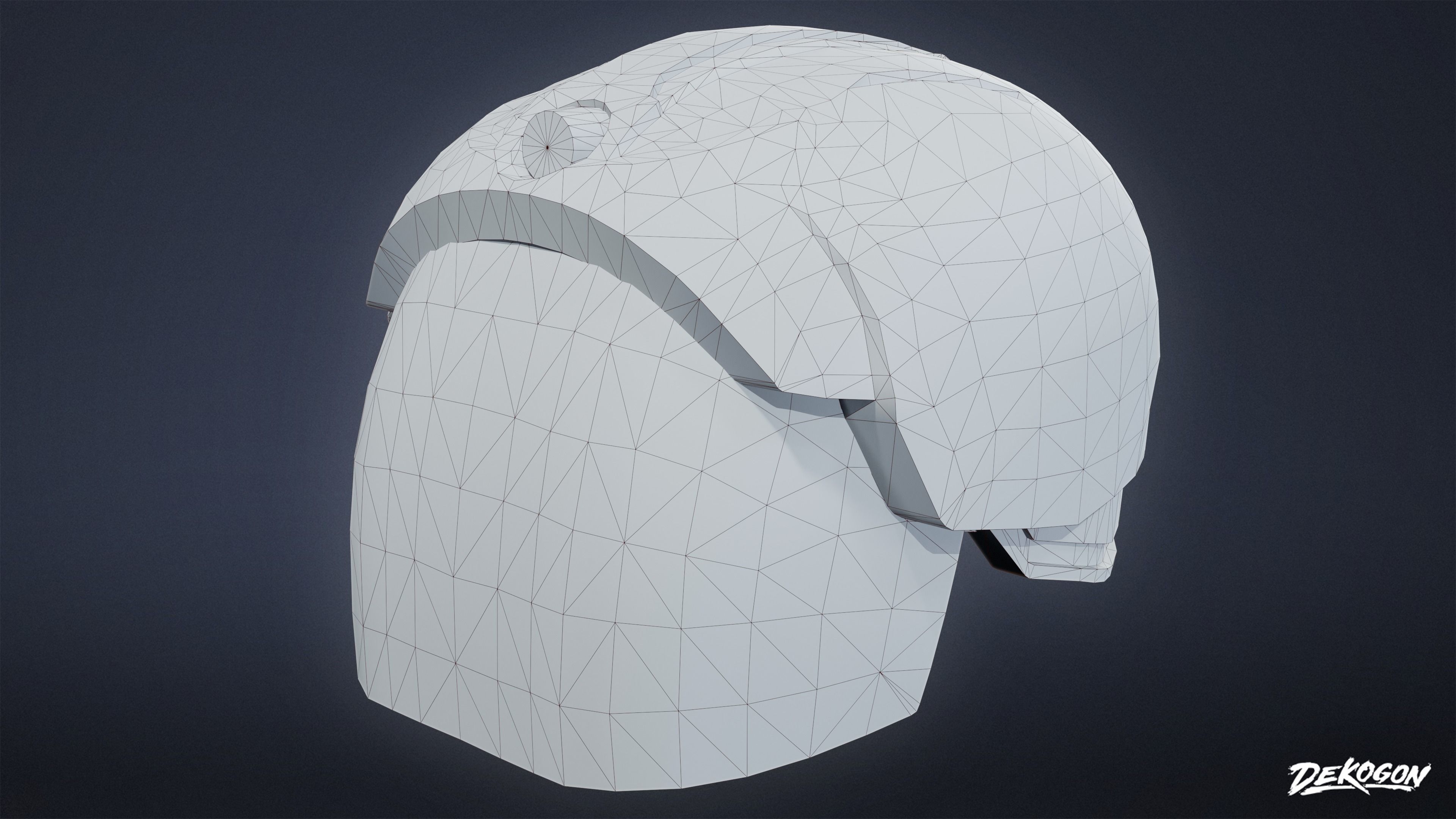 VARIETY HATS - Futuristic 01 - LOW POLY Low-poly 3D model_7