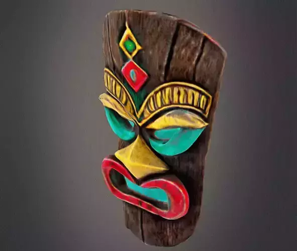 Tiki mask house decor