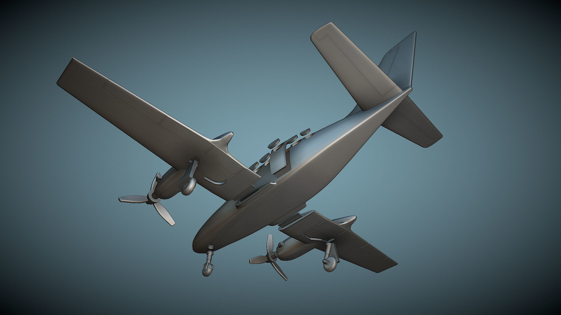Cessna 425 Corsair - 3D Printable Model 3D print model_4