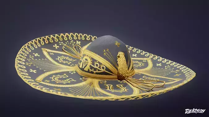 VARIETY HATS - Mariachi 01 - LOW POLY Low-poly 3D model