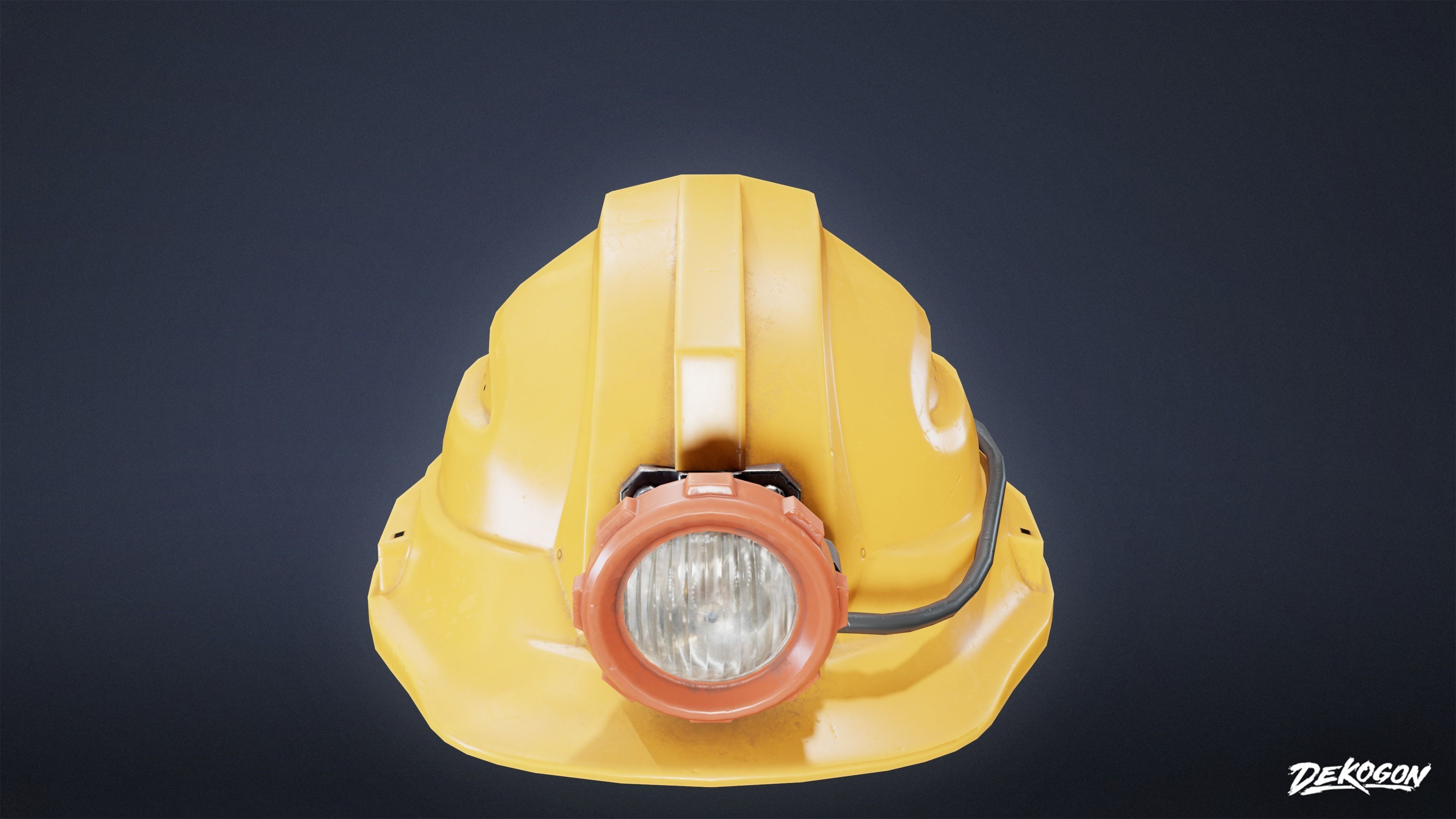 VARIETY HATS - Miner 01 - LOW POLY Low-poly 3D model_2