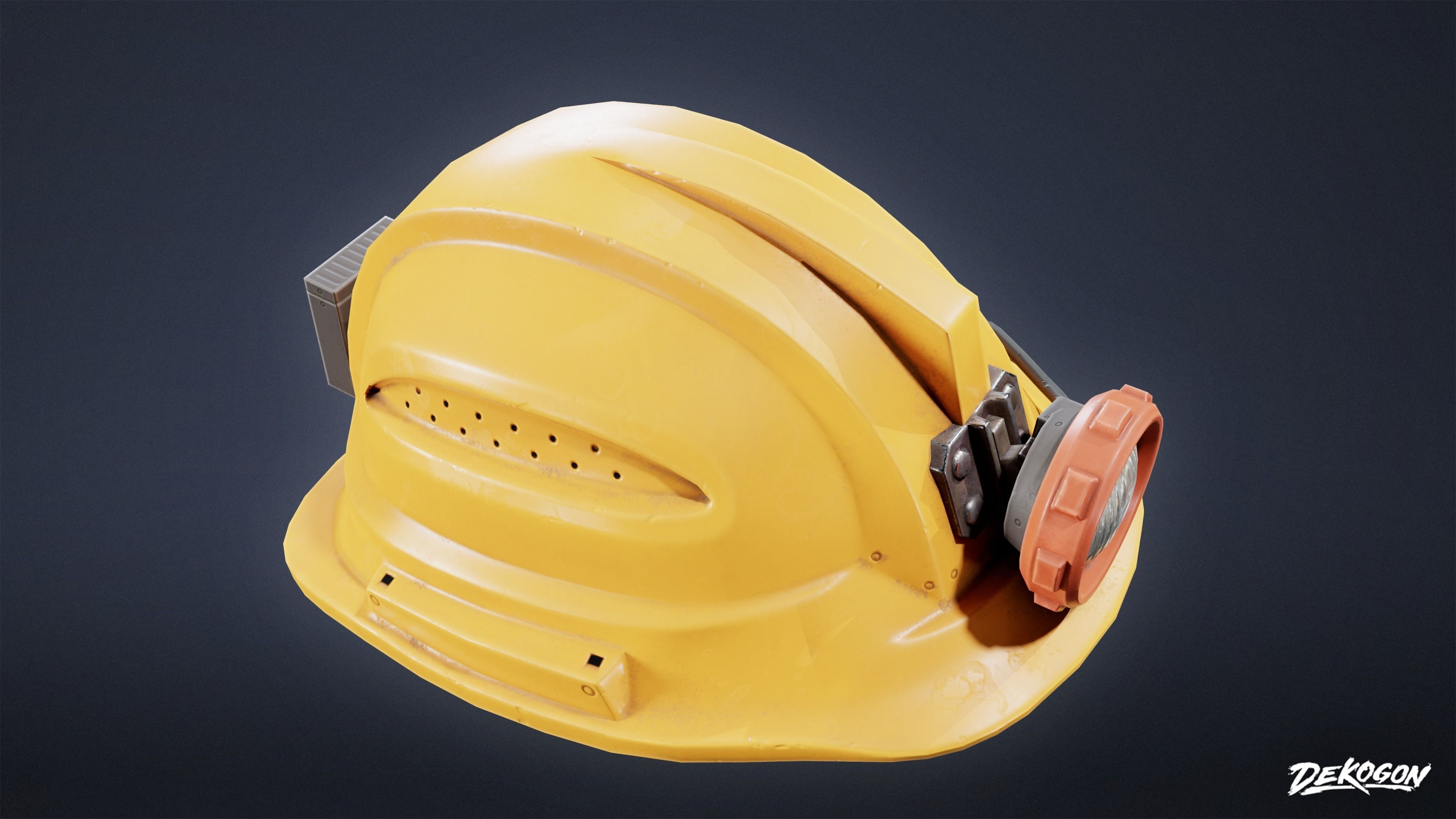 VARIETY HATS - Miner 01 - LOW POLY Low-poly 3D model_6