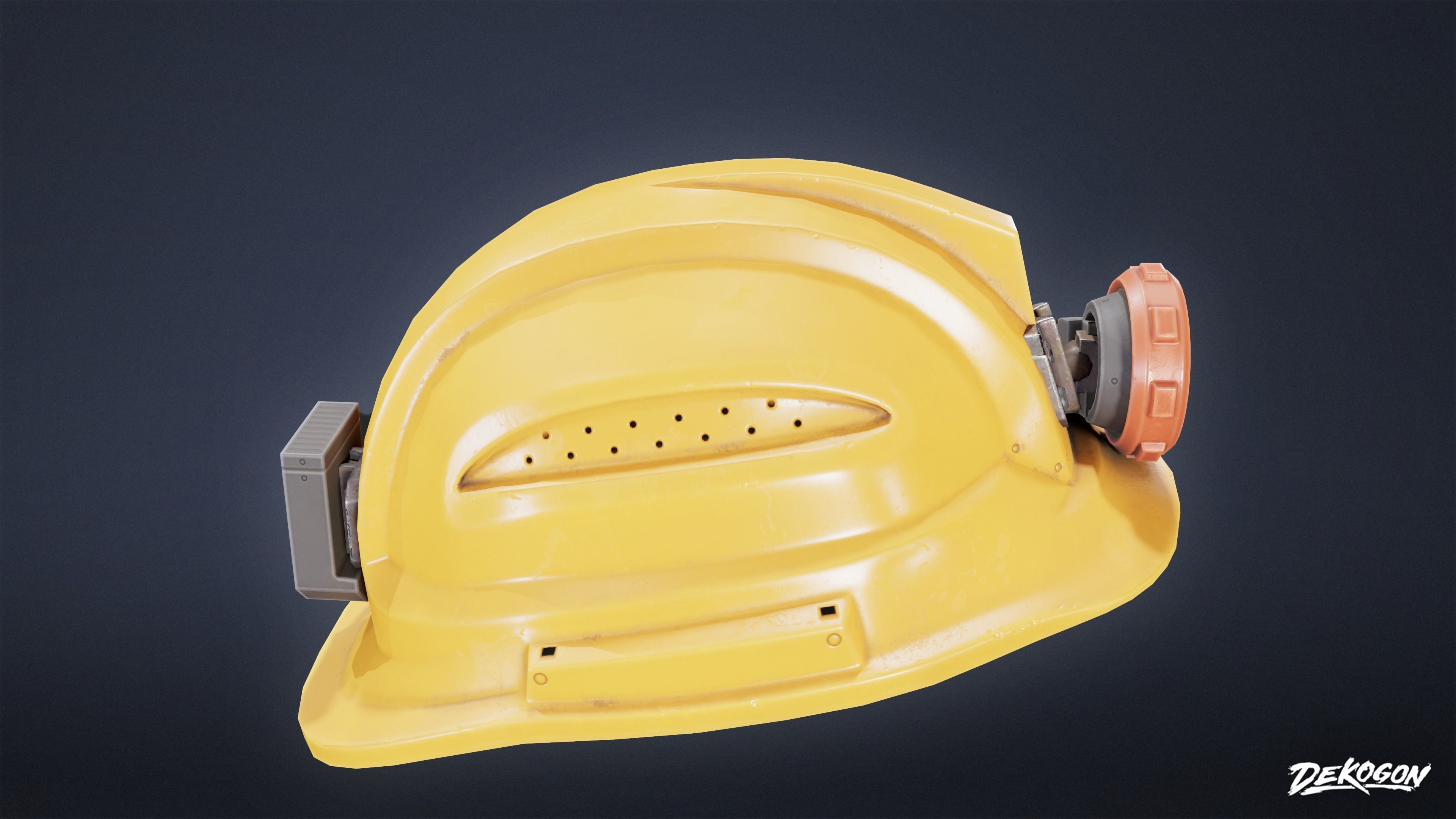 VARIETY HATS - Miner 01 - LOW POLY Low-poly 3D model_3