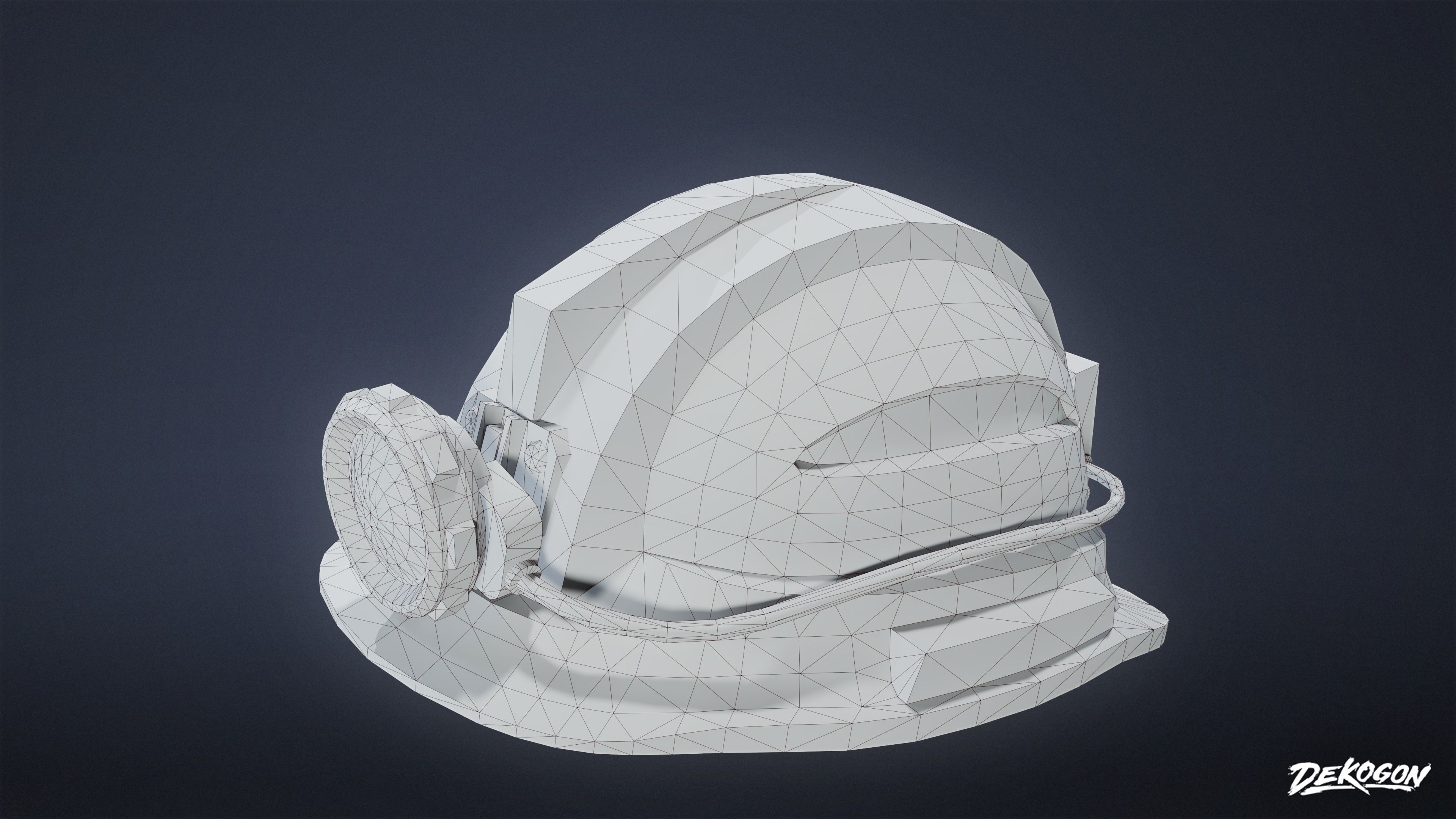 VARIETY HATS - Miner 01 - LOW POLY Low-poly 3D model_1