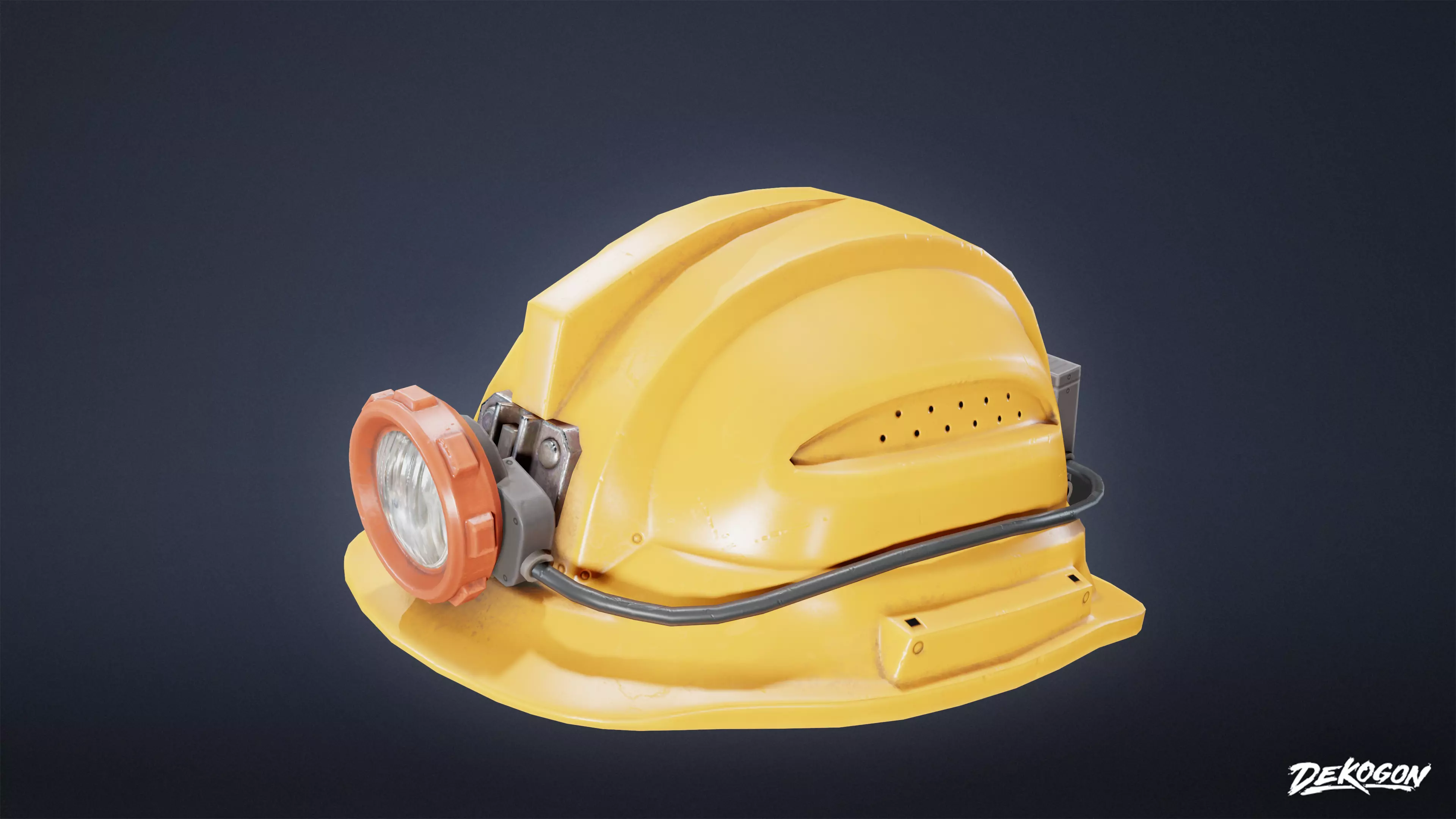 VARIETY HATS - Miner 01 - LOW POLY Low-poly 3D model_0