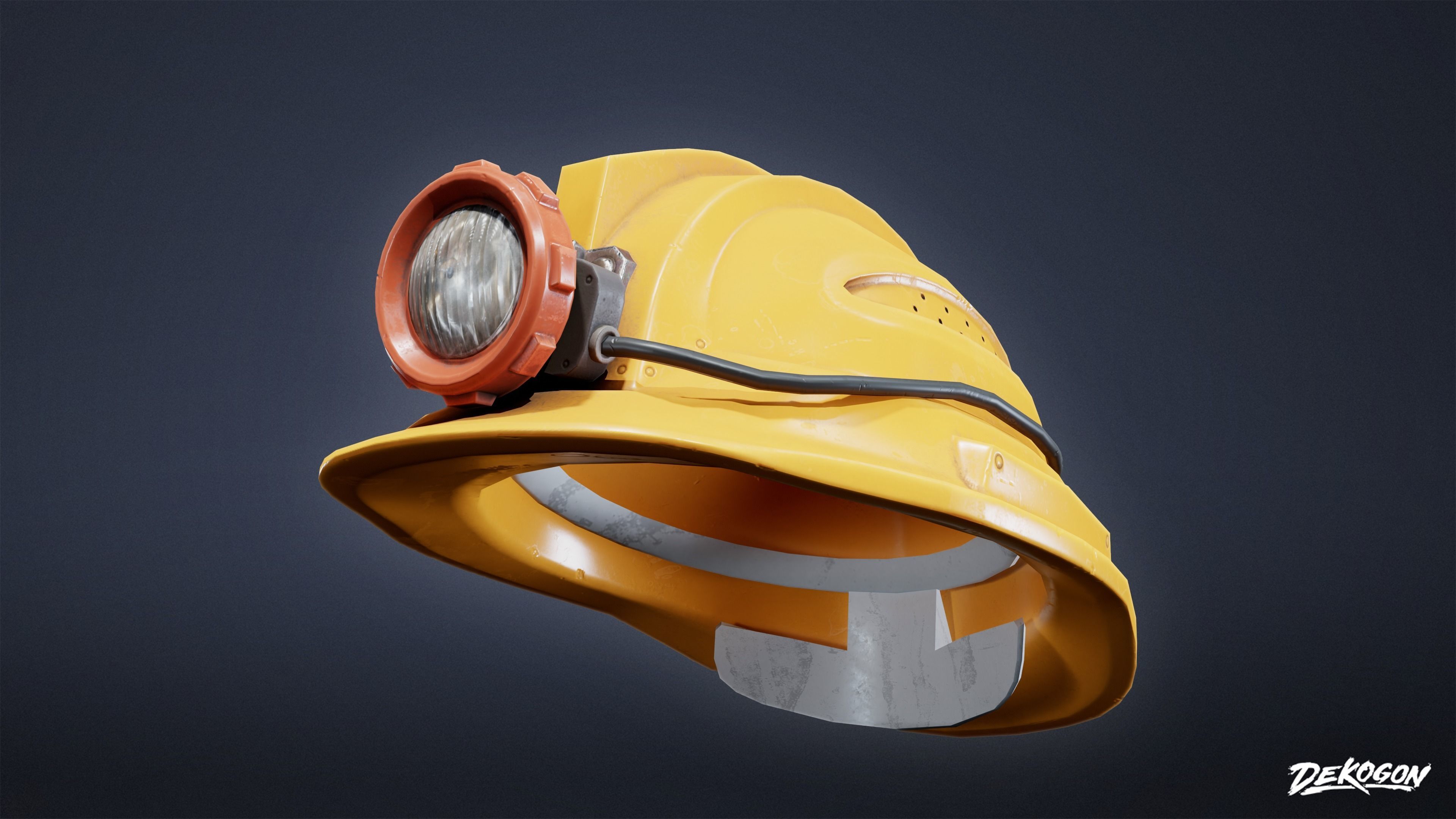 VARIETY HATS - Miner 01 - LOW POLY Low-poly 3D model_5