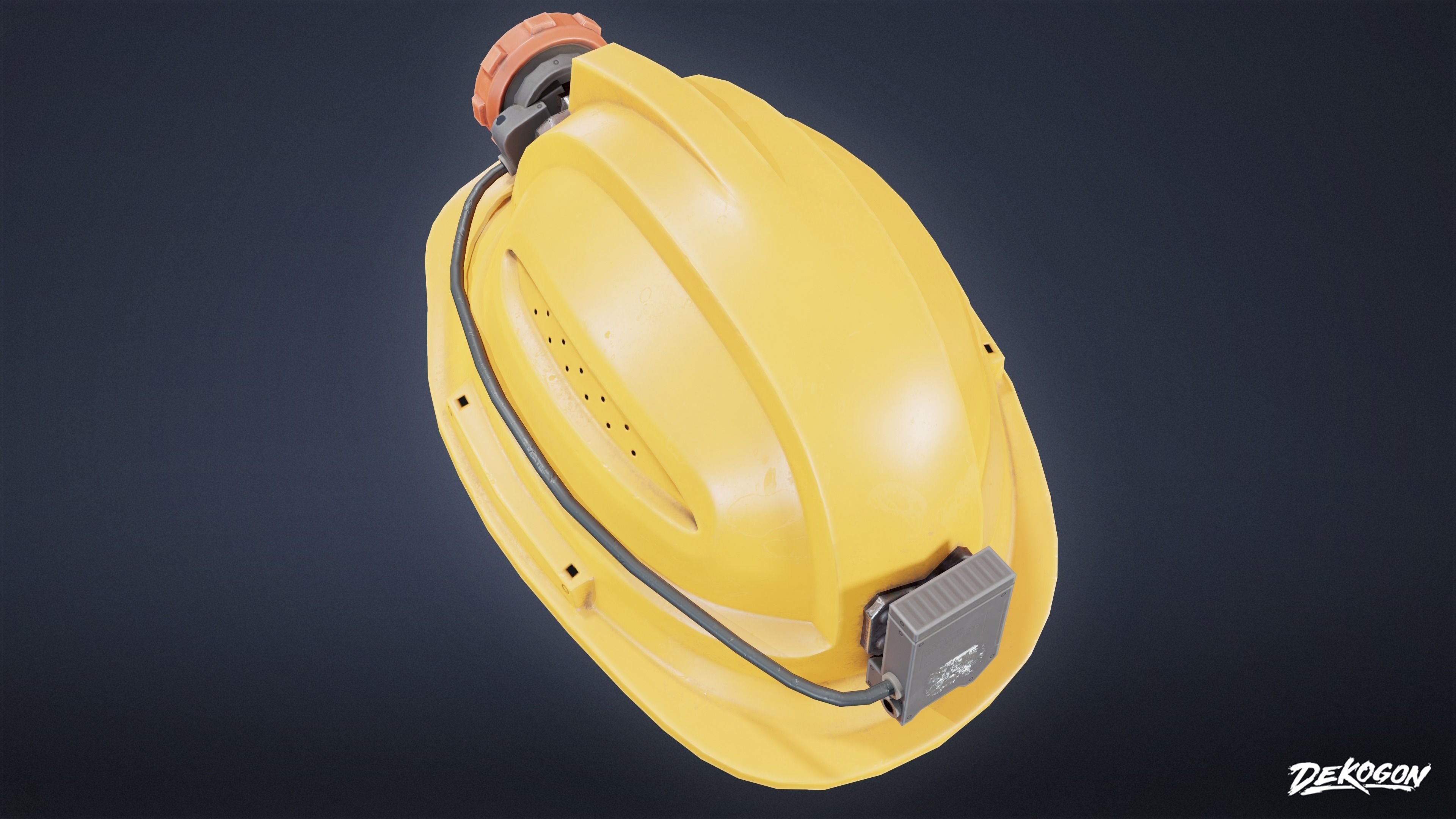 VARIETY HATS - Miner 01 - LOW POLY Low-poly 3D model_7