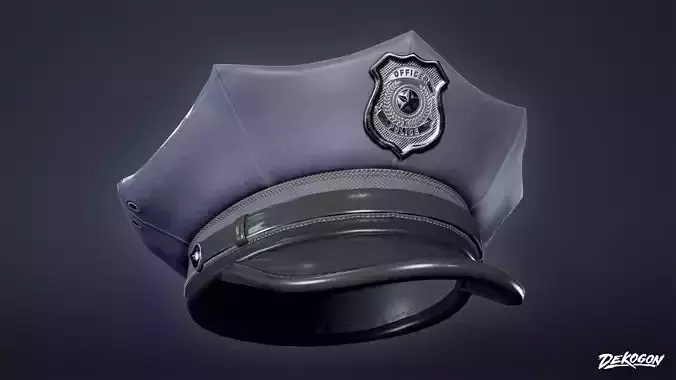 VARIETY HATS - Police 01 - LOW POLY
