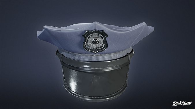 VARIETY HATS - Police 01 - LOW POLY Low-poly 3D model 4