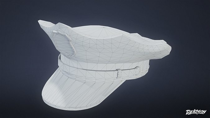 VARIETY HATS - Police 01 - LOW POLY Low-poly 3D model 3