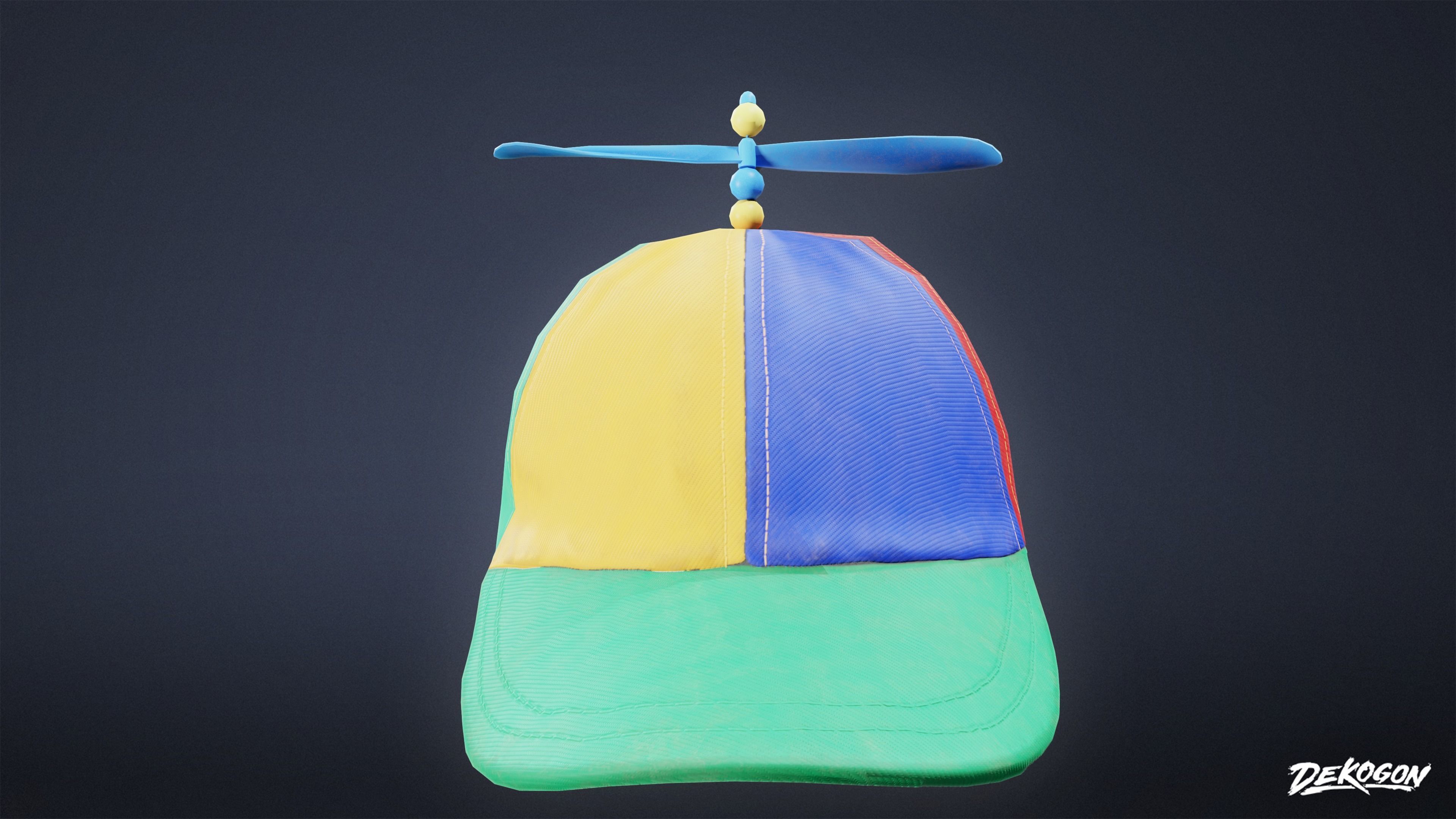 VARIETY HATS - Propeller 01 - LOW POLY Low-poly 3D model_2