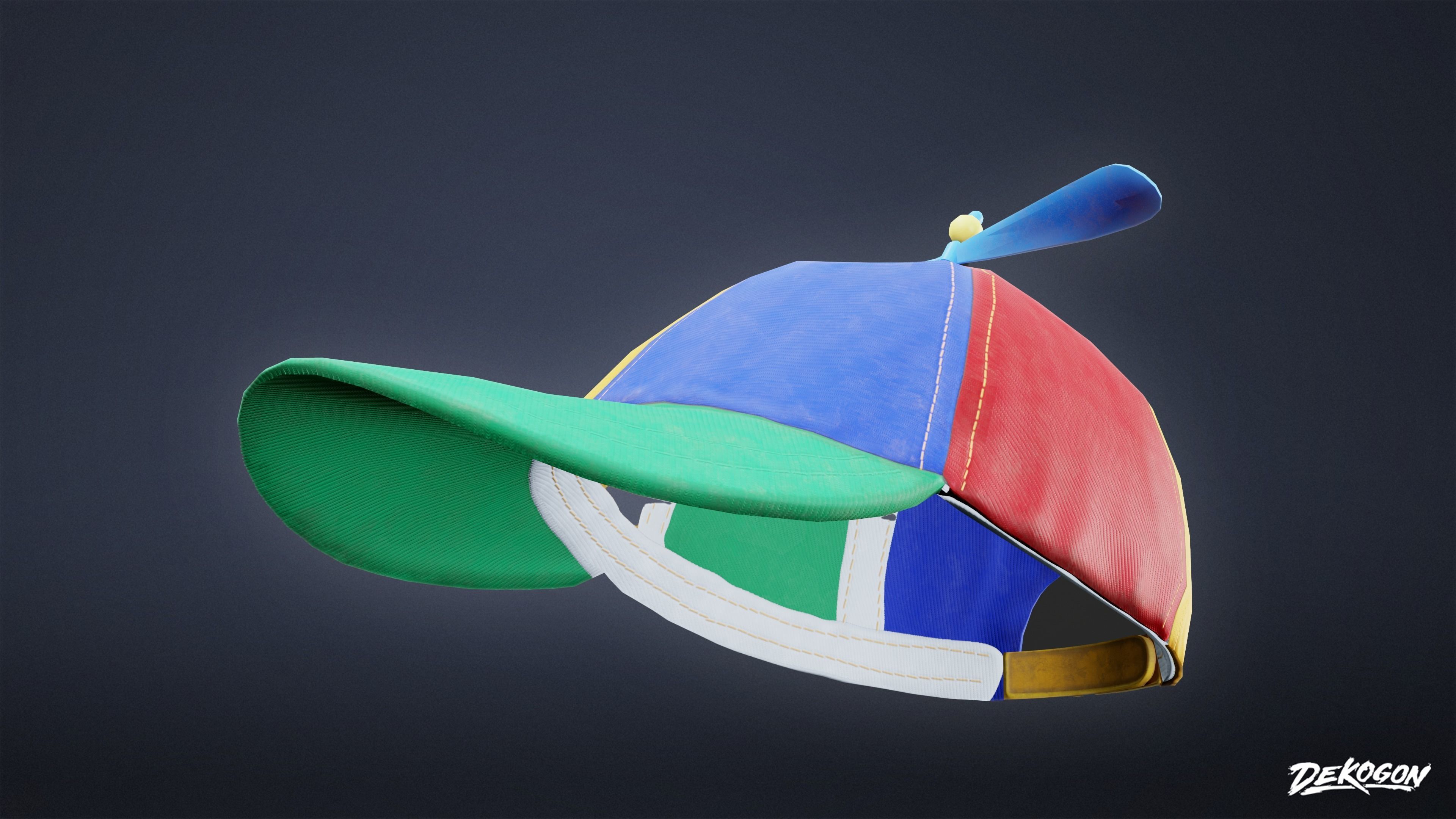VARIETY HATS - Propeller 01 - LOW POLY Low-poly 3D model_5