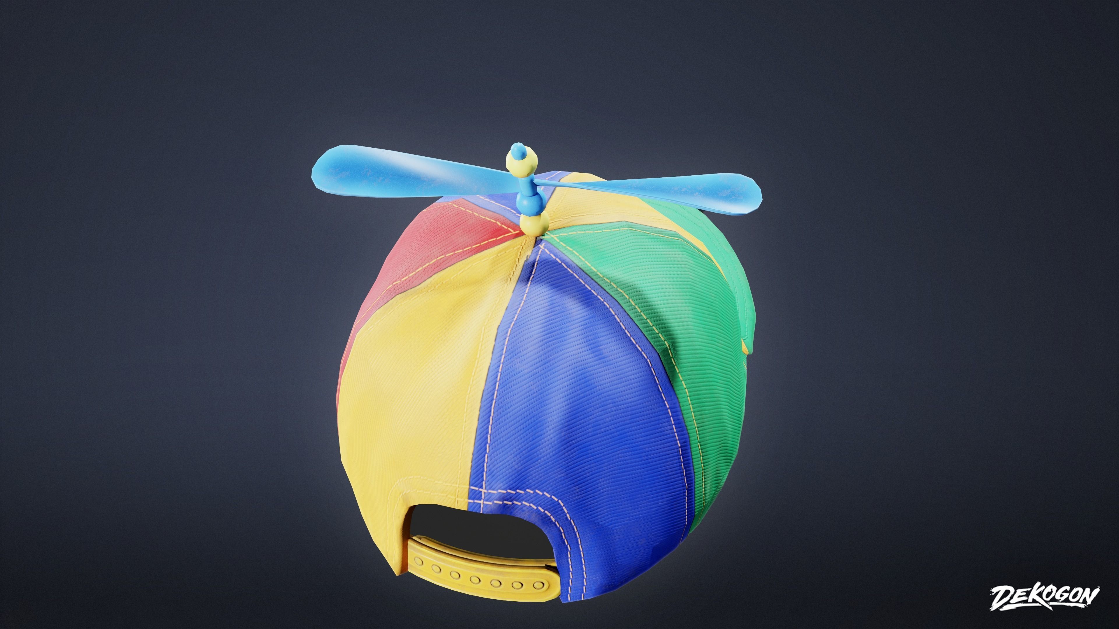 VARIETY HATS - Propeller 01 - LOW POLY Low-poly 3D model_3