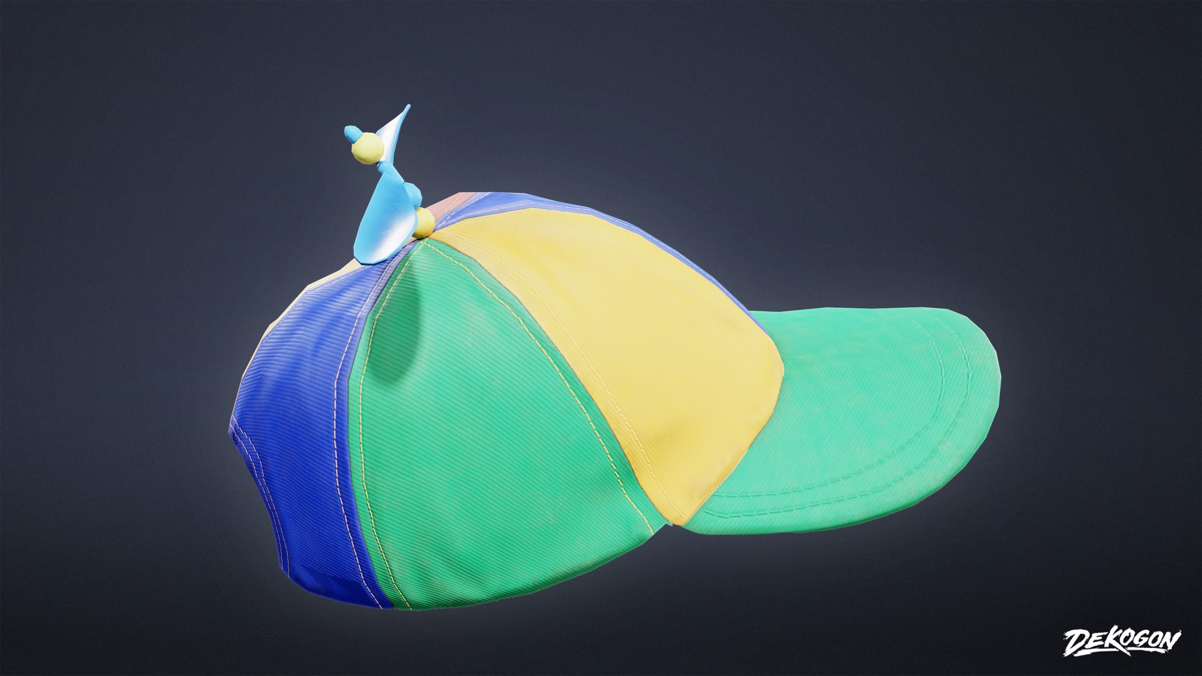 VARIETY HATS - Propeller 01 - LOW POLY Low-poly 3D model_4