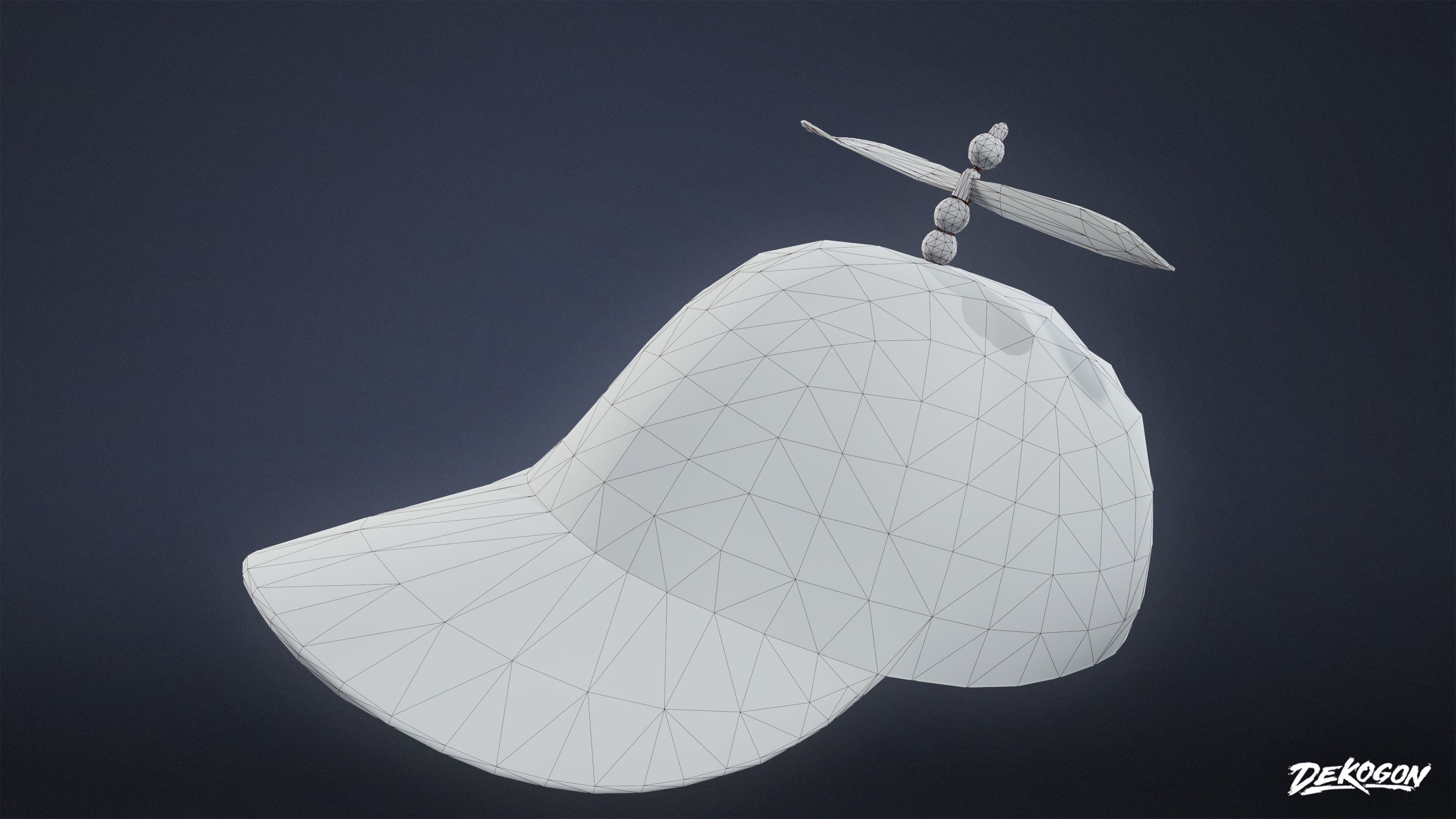 VARIETY HATS - Propeller 01 - LOW POLY Low-poly 3D model_1