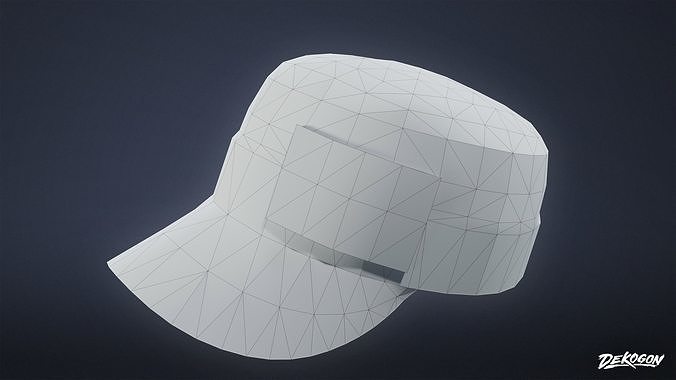 VARIETY HATS - Racer 01 - LOW POLY Low-poly 3D model 2