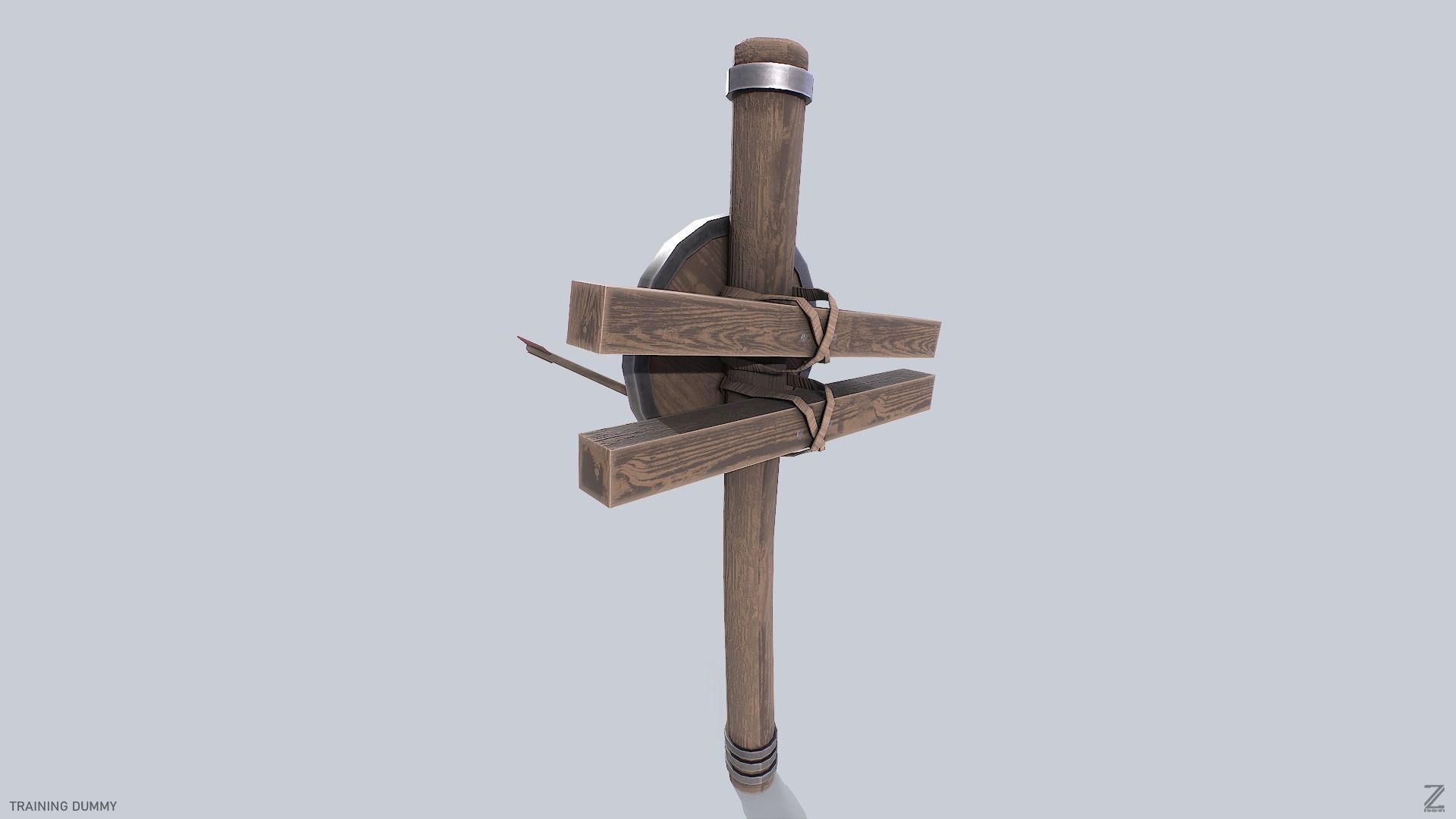 Training dummy Low-poly 3D model_6