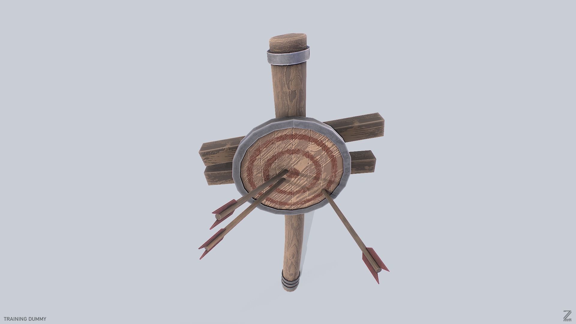 Training dummy Low-poly 3D model_9