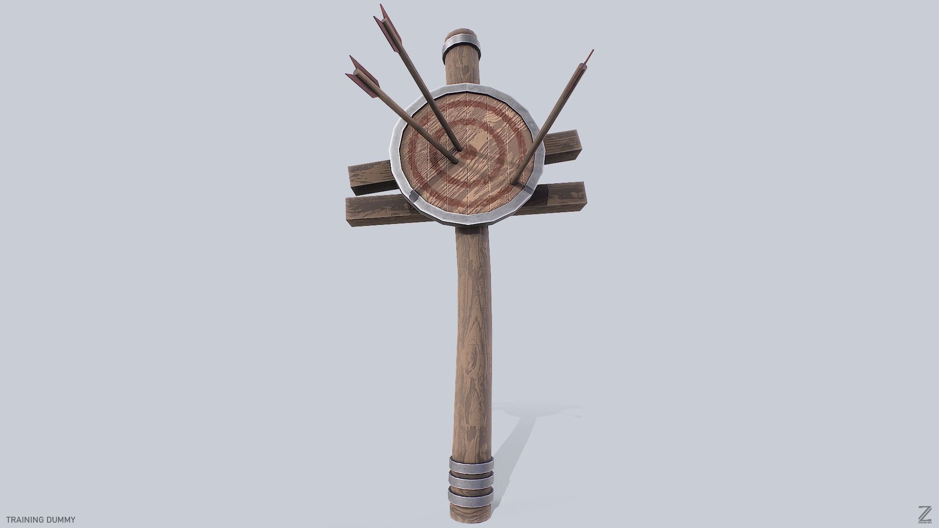 Training dummy Low-poly 3D model_8