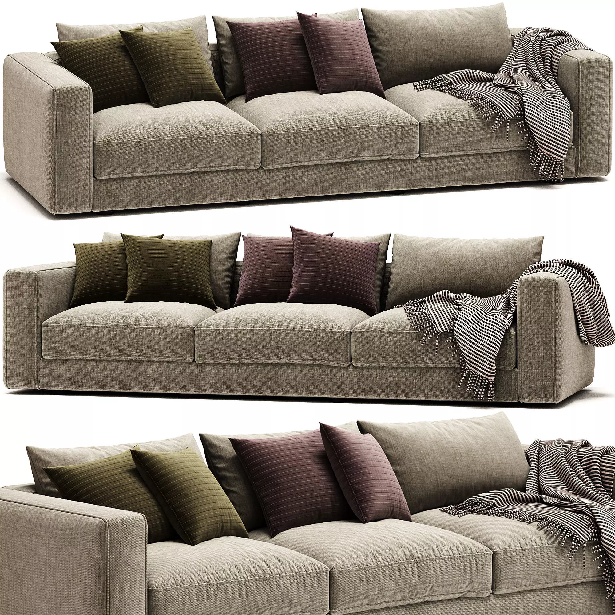 SINFONIA 3 Seater Sofa By Mussi 3D model