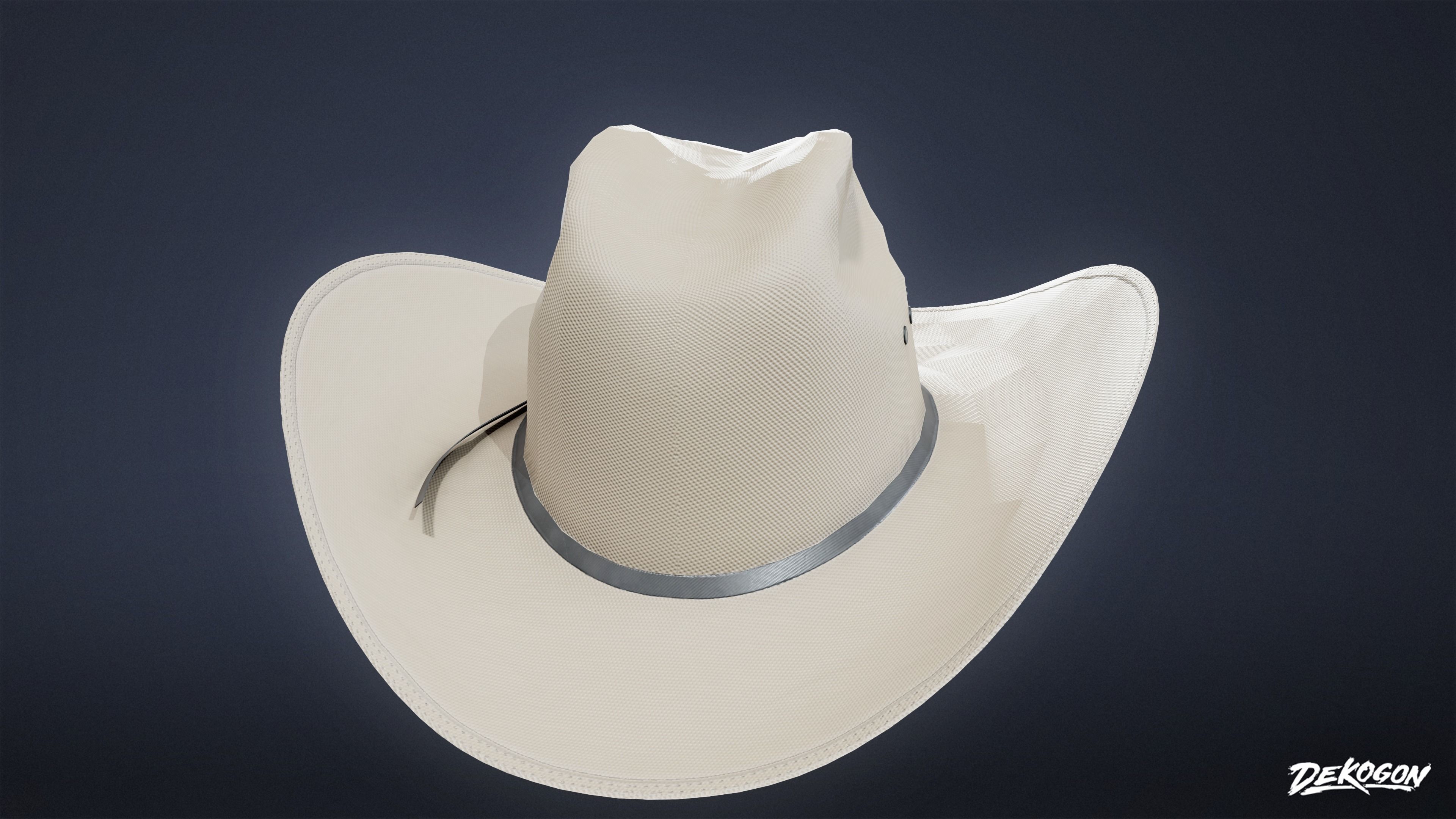 VARIETY HATS - Texan 01 - LOW POLY Low-poly 3D model_4