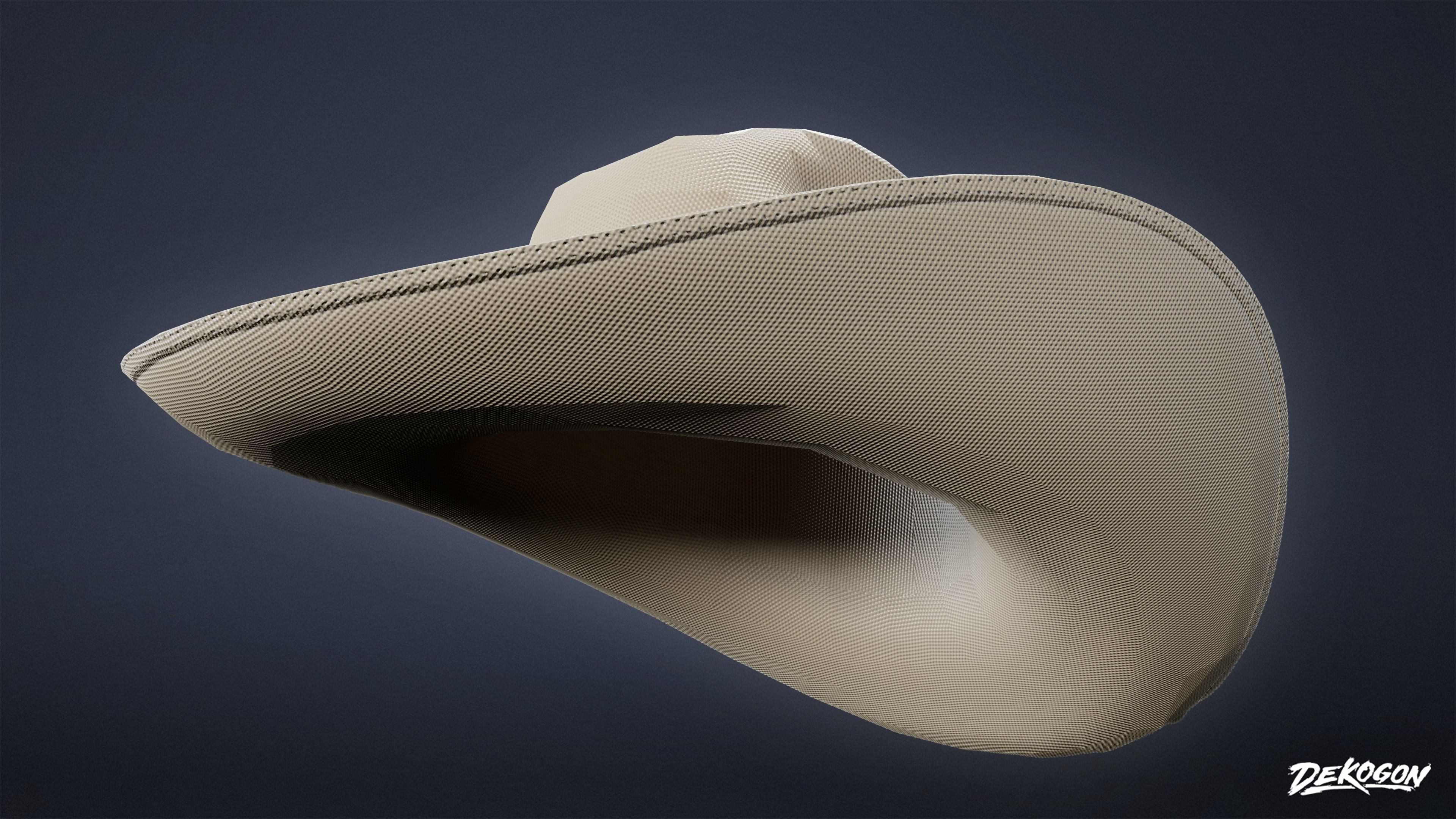 VARIETY HATS - Texan 01 - LOW POLY Low-poly 3D model_6