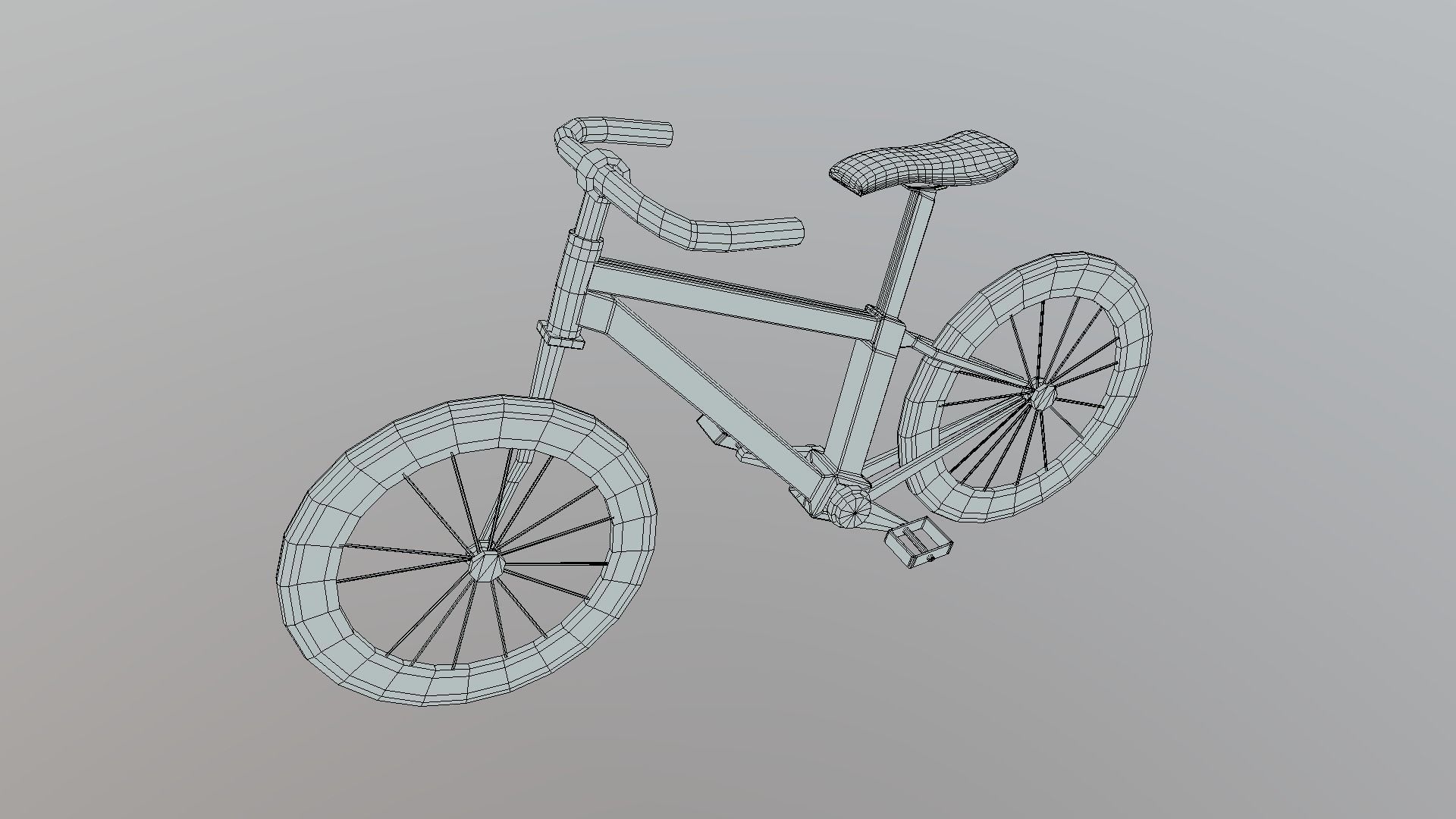 Old Bike 3d Model Lowpoly Low-poly 3D model_10