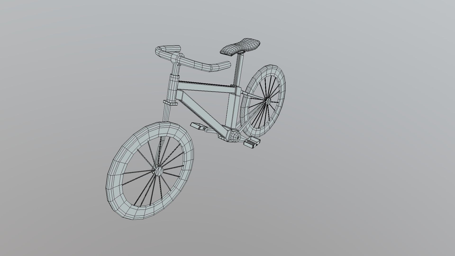 Old Bike 3d Model Lowpoly Low-poly 3D model_9