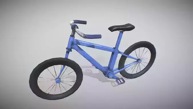 Old Bike 3d Model Lowpoly