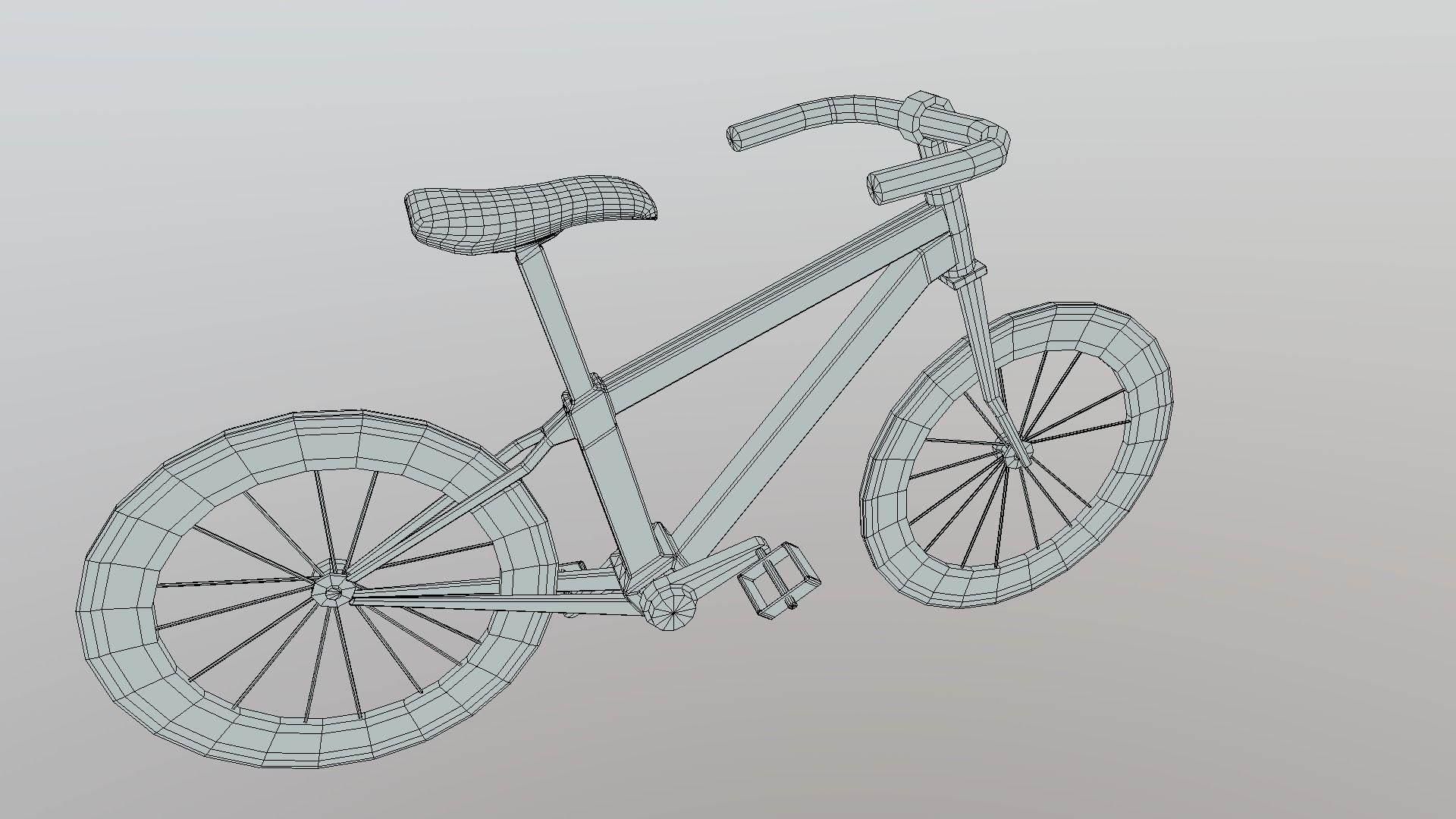 Old Bike 3d Model Lowpoly Low-poly 3D model_8