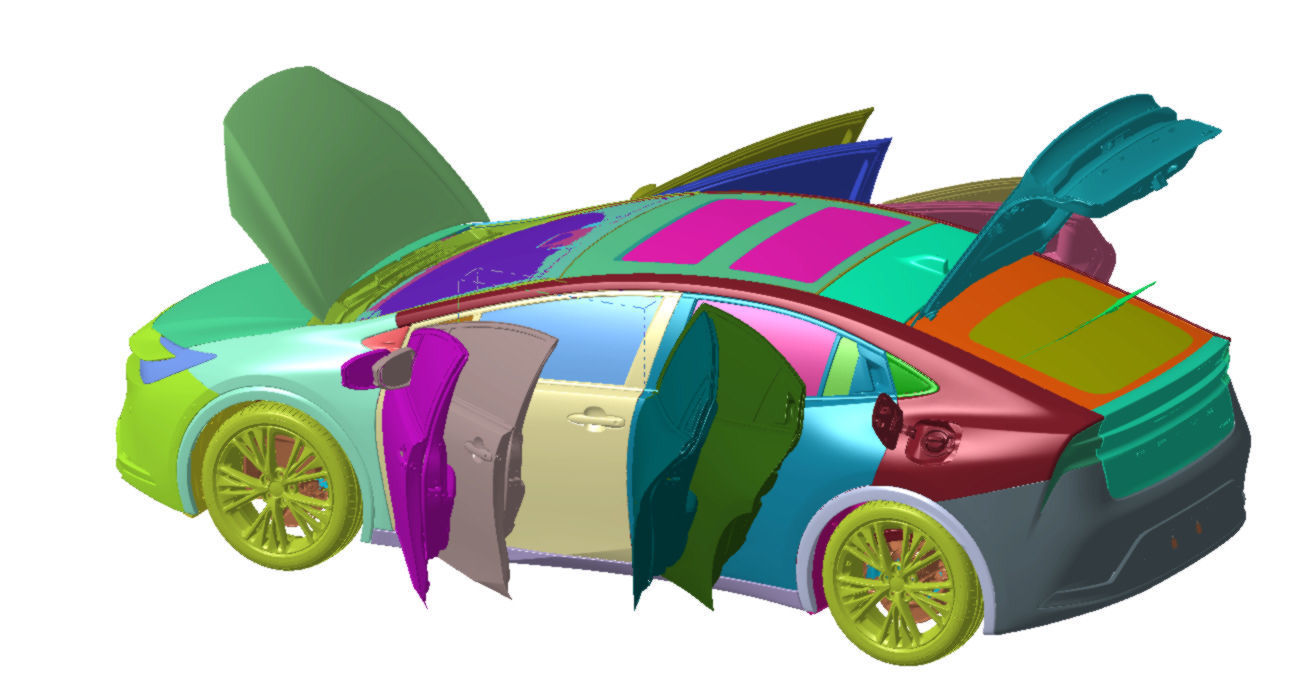 Toyota Prius Limited AWD 2023 Vehicle 3d scan model 3D model_1