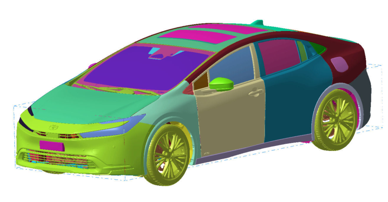Toyota Prius Limited AWD 2023 Vehicle 3d scan model 3D model_3