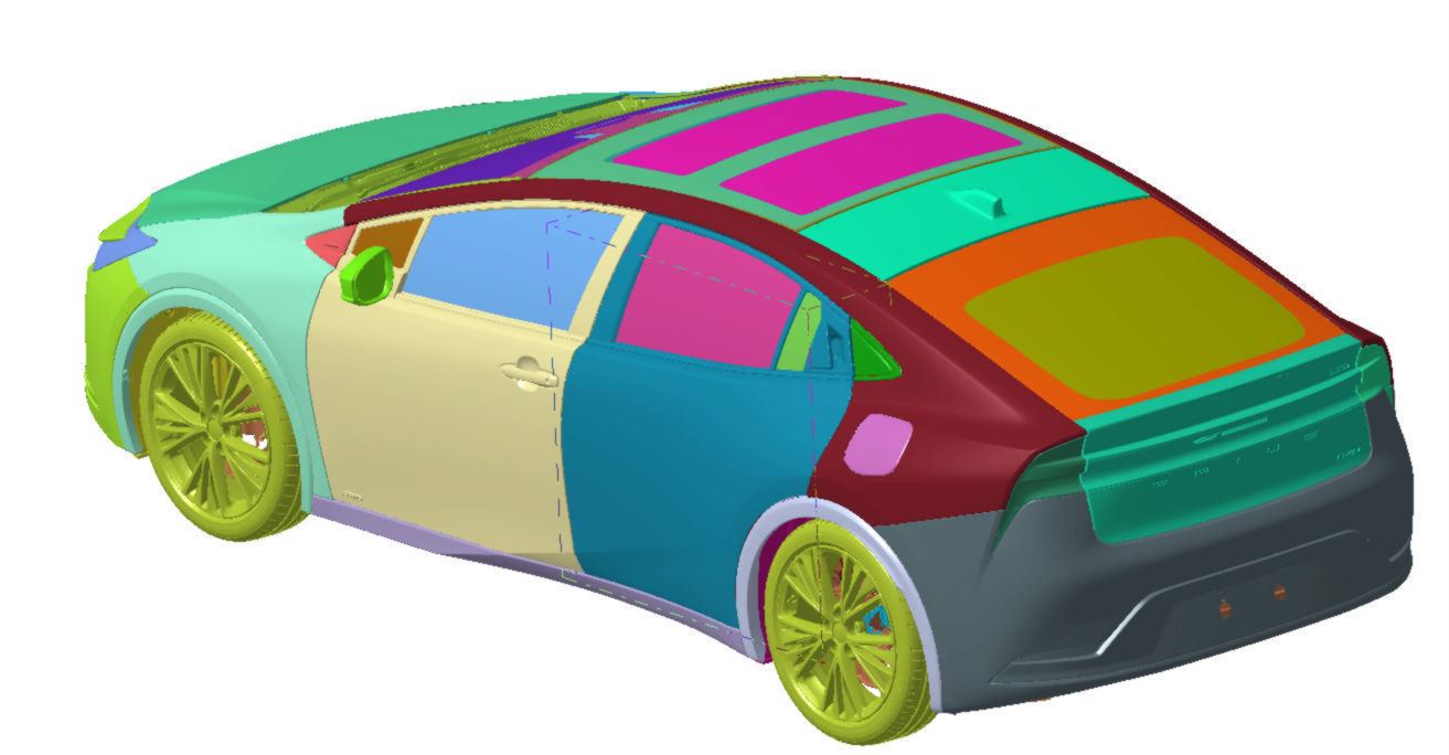 Toyota Prius Limited AWD 2023 Vehicle 3d scan model 3D model_4