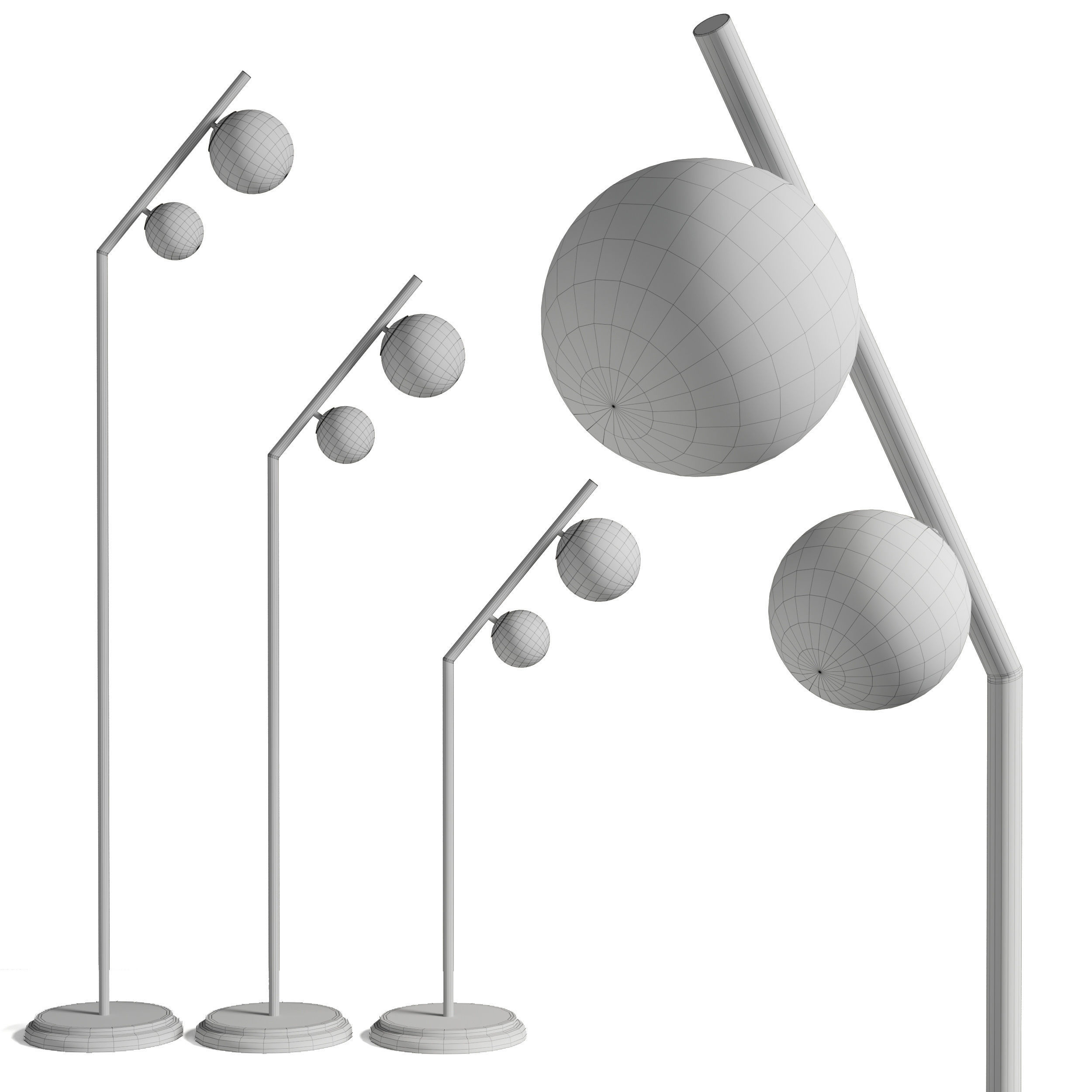 THEODORA MODERN floor light scene 01 Low-poly 3D model_4