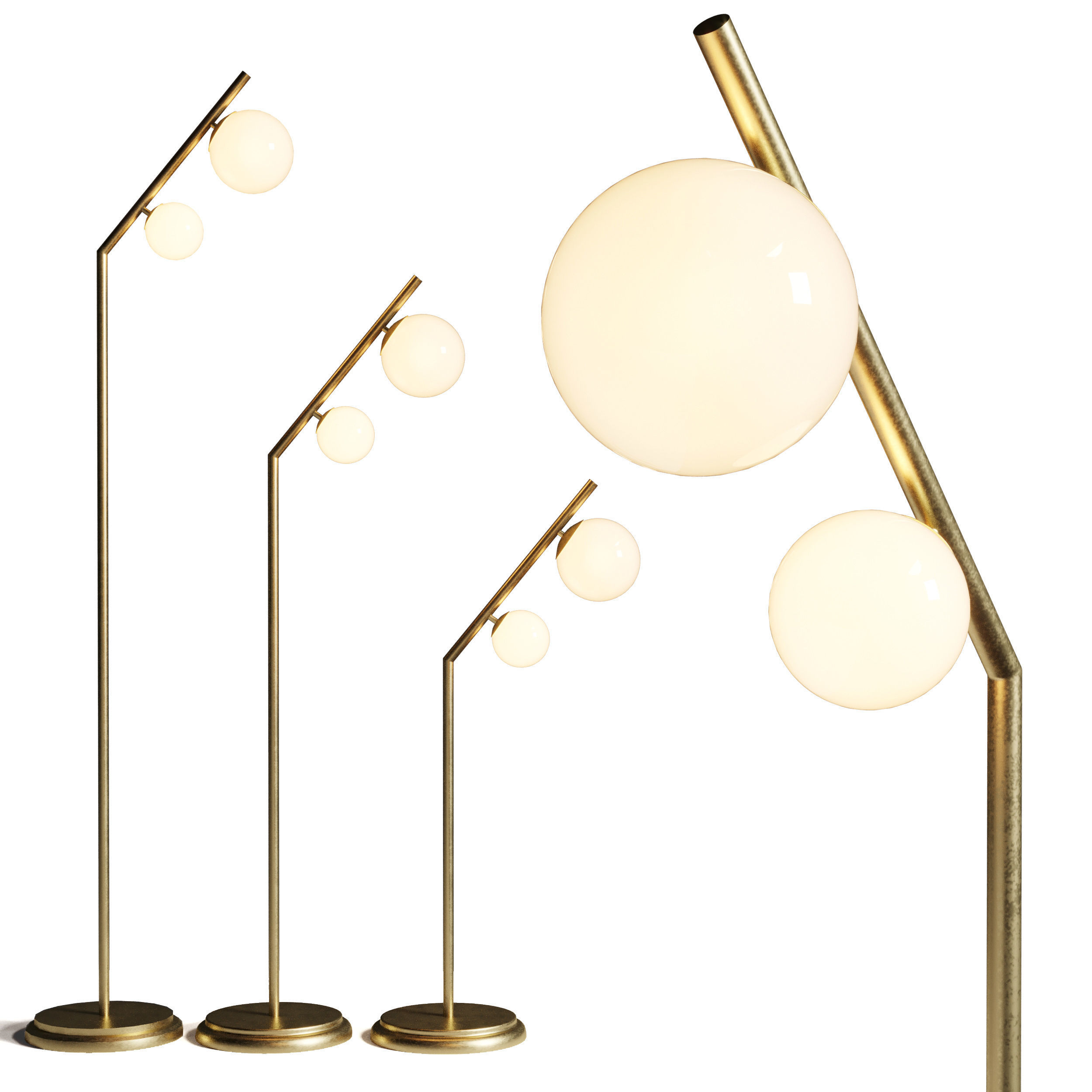 THEODORA MODERN floor light scene 01 Low-poly 3D model_1