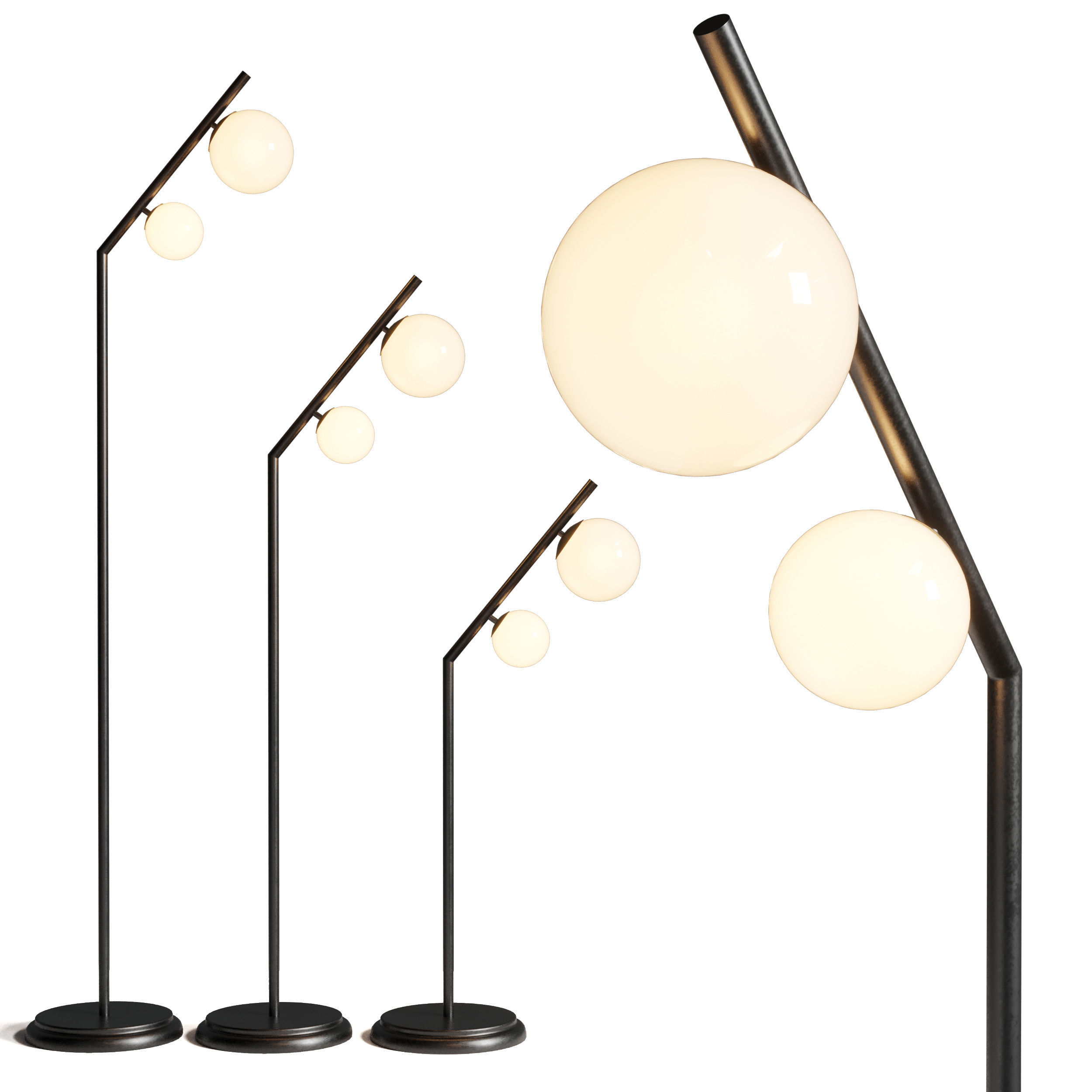 THEODORA MODERN floor light scene 01 Low-poly 3D model_3