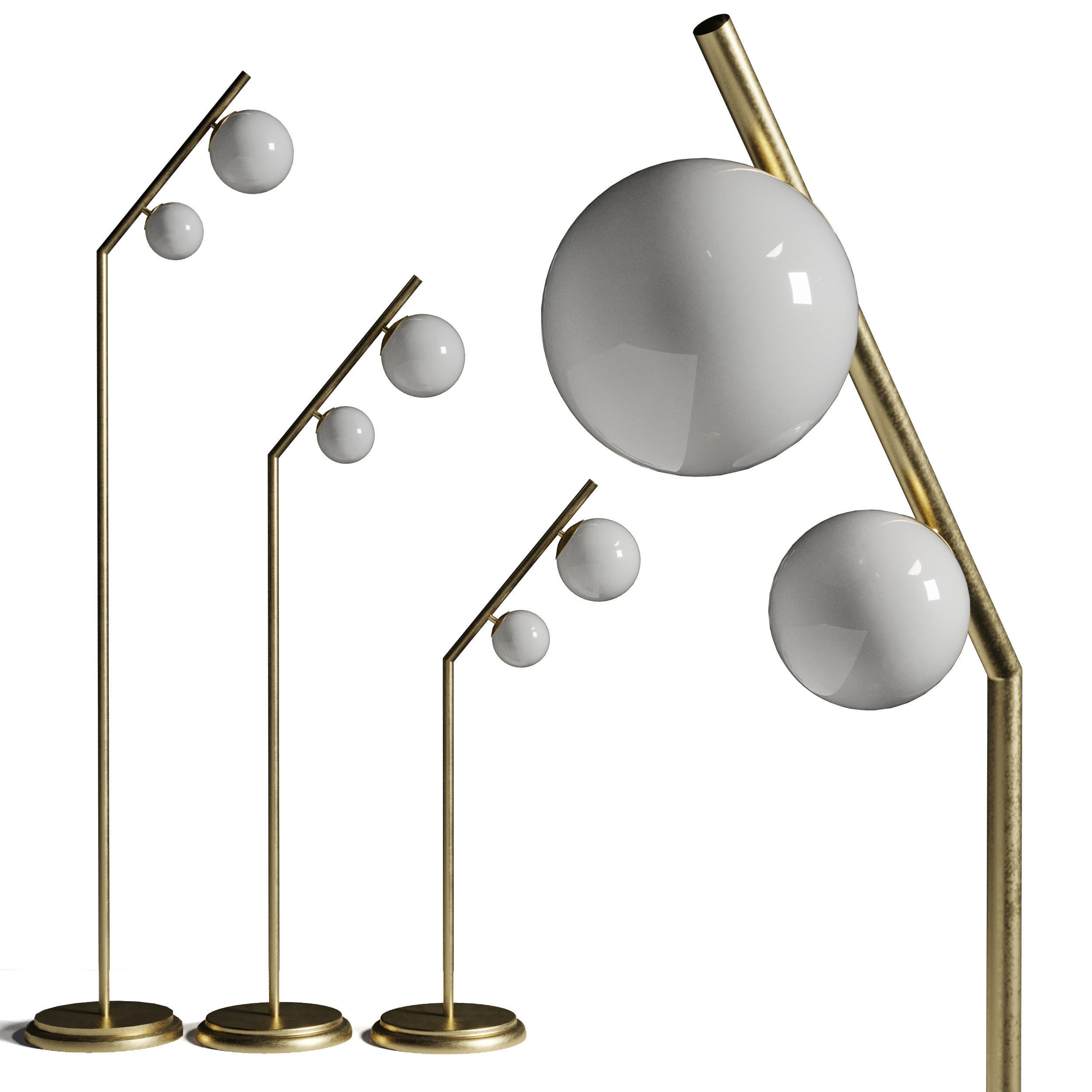 THEODORA MODERN floor light scene 01 Low-poly 3D model_2