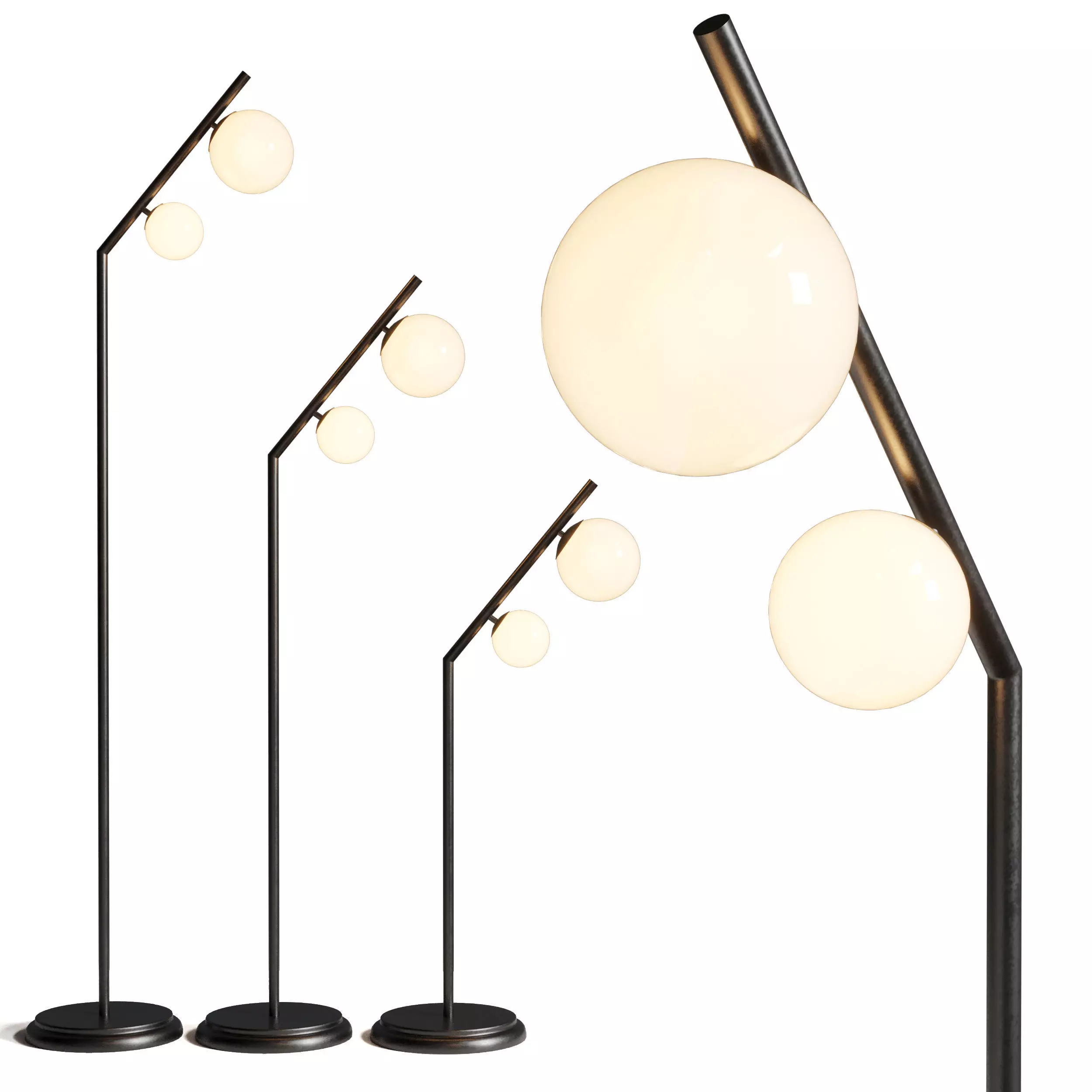 THEODORA MODERN floor light scene 01 Low-poly 3D model_0