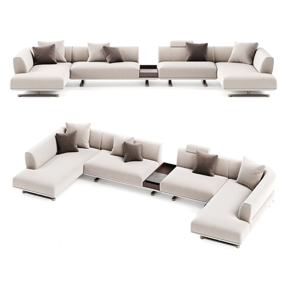 Sofa for interior 3D model_1