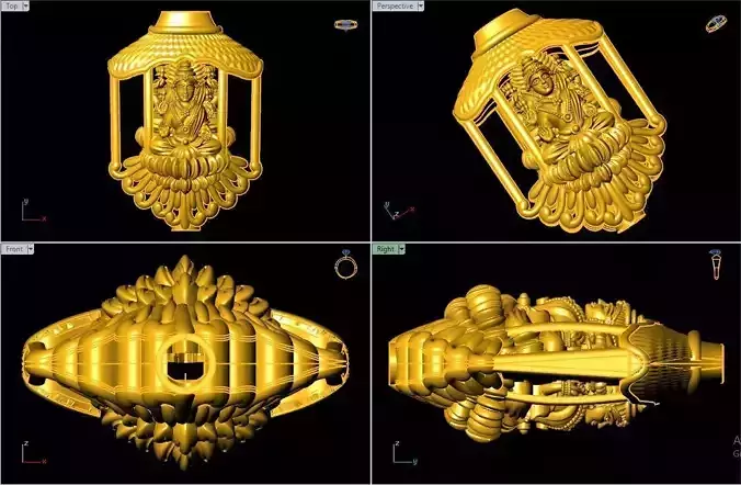 Laxmiji - God - Sculpture - Stl File - 3dm File - Print File 3D