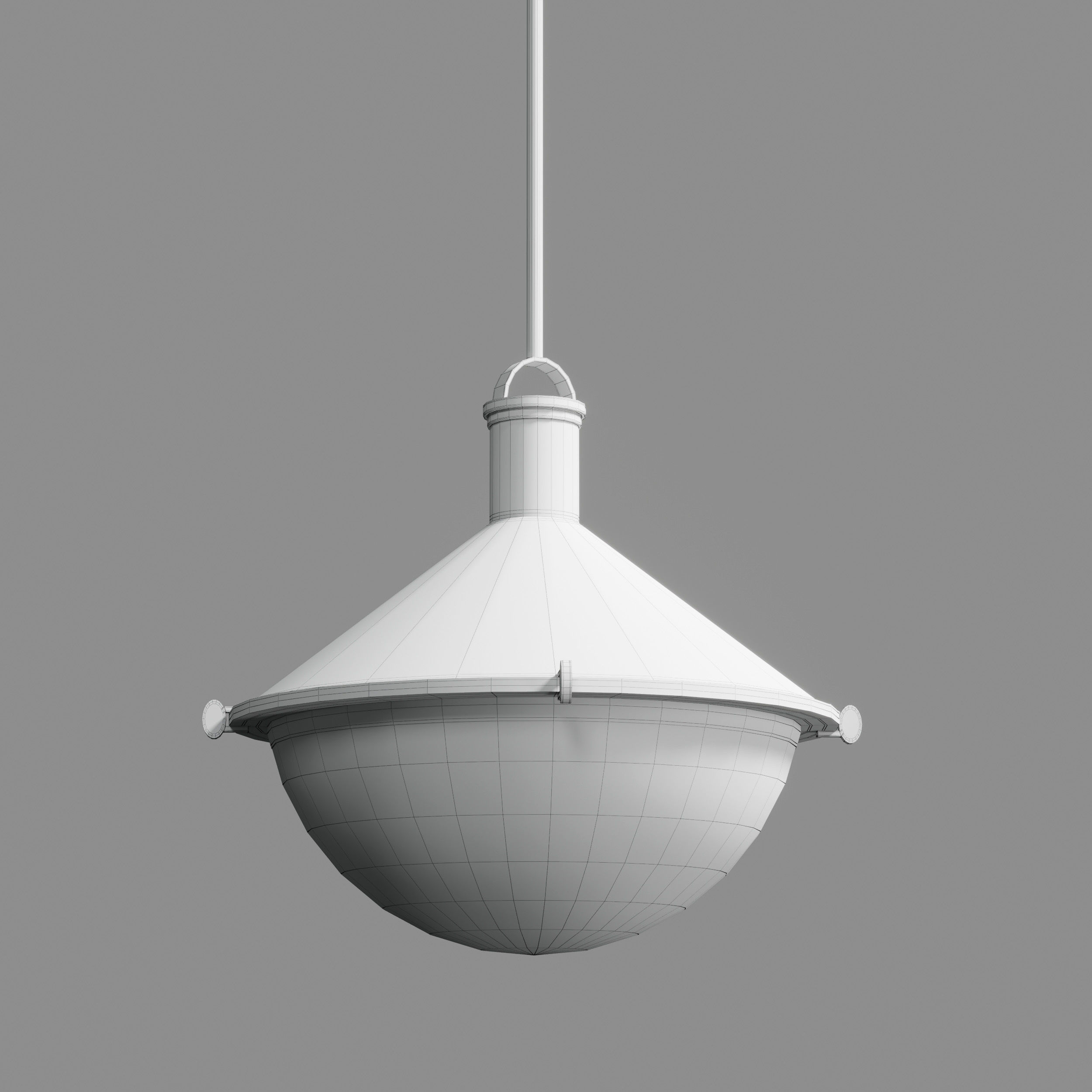 Aster Milk Glass Low-poly 3D model_5