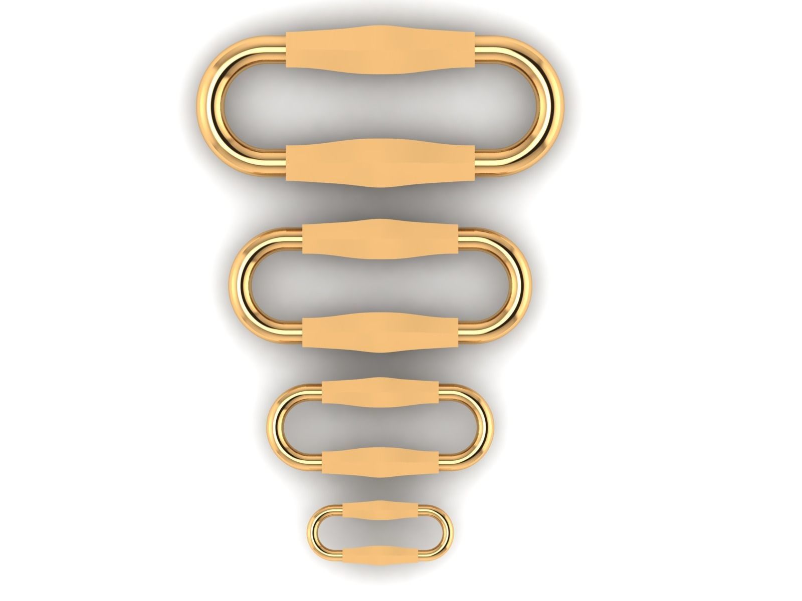 C201 Tiffany faceted Bridge Bar Chain18inch-8gm 3D print model_7