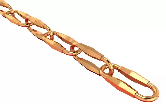 C201 Tiffany faceted Bridge Bar Chain18inch-8gm