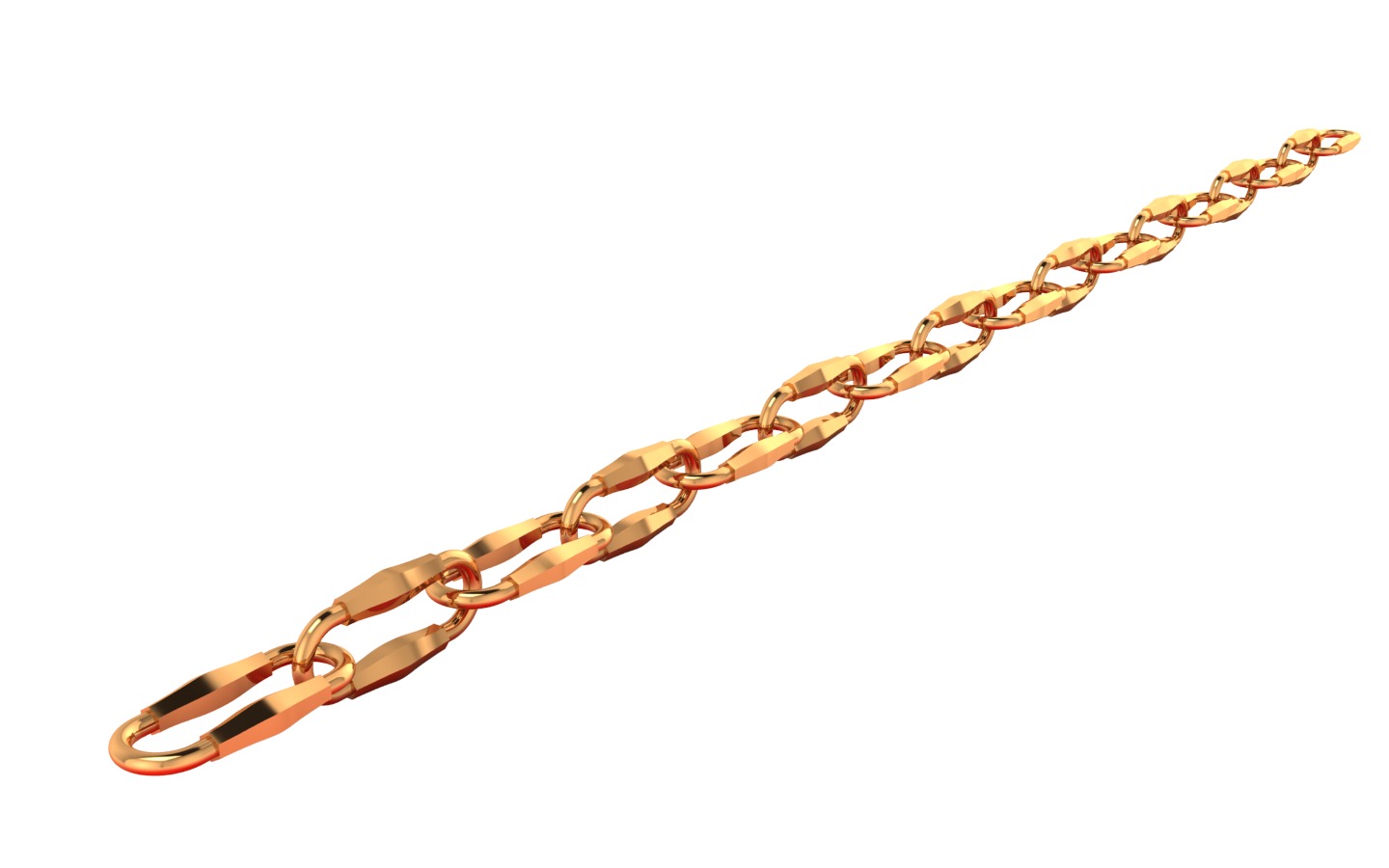 C201 Tiffany faceted Bridge Bar Chain18inch-8gm 3D print model_2