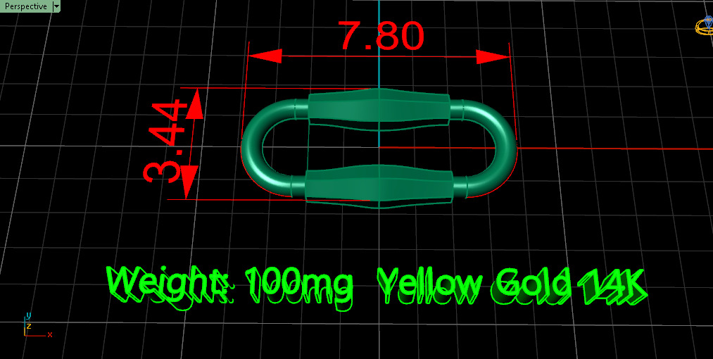 C201 Tiffany faceted Bridge Bar Chain18inch-8gm 3D print model_1