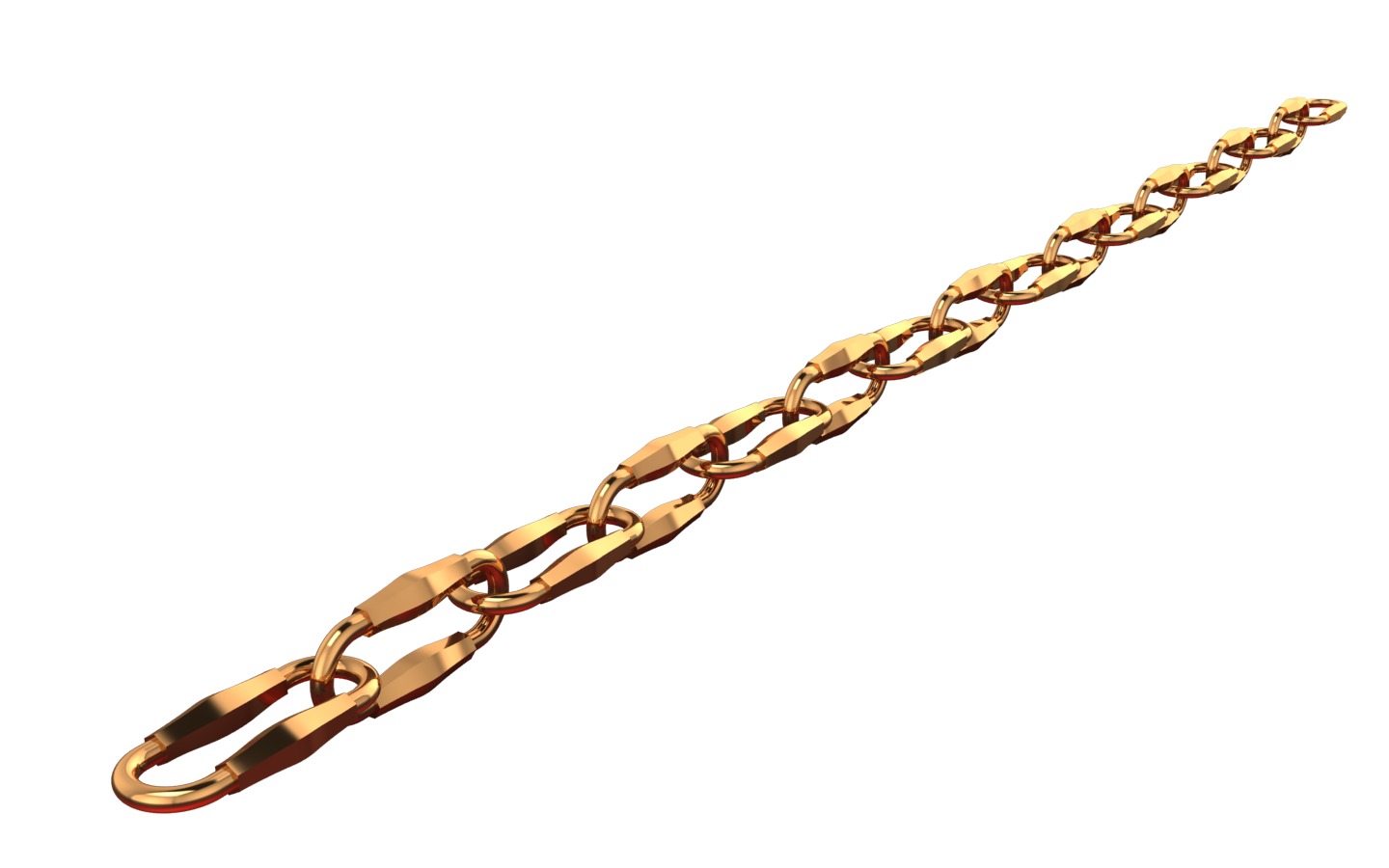 C201 Tiffany faceted Bridge Bar Chain18inch-8gm 3D print model_6