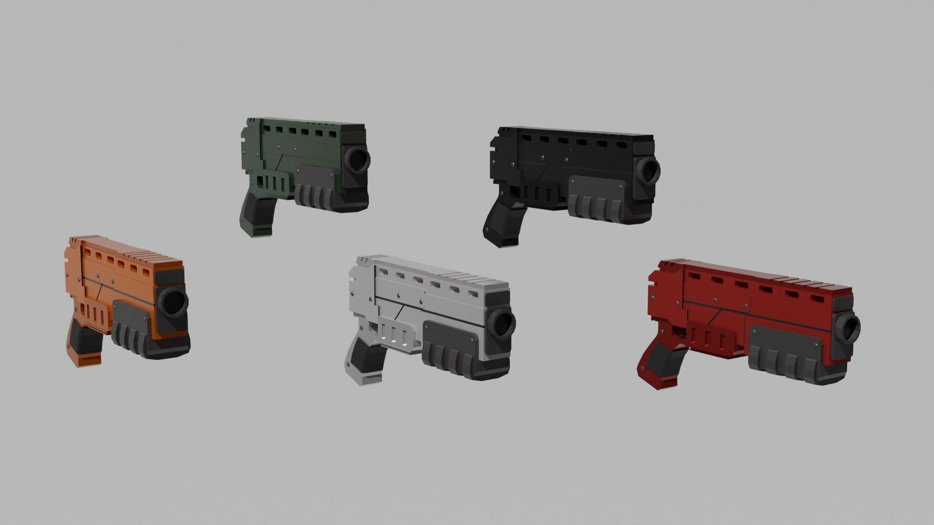 Warhammer 40k Pistol Exitus Low-poly 3D model_5