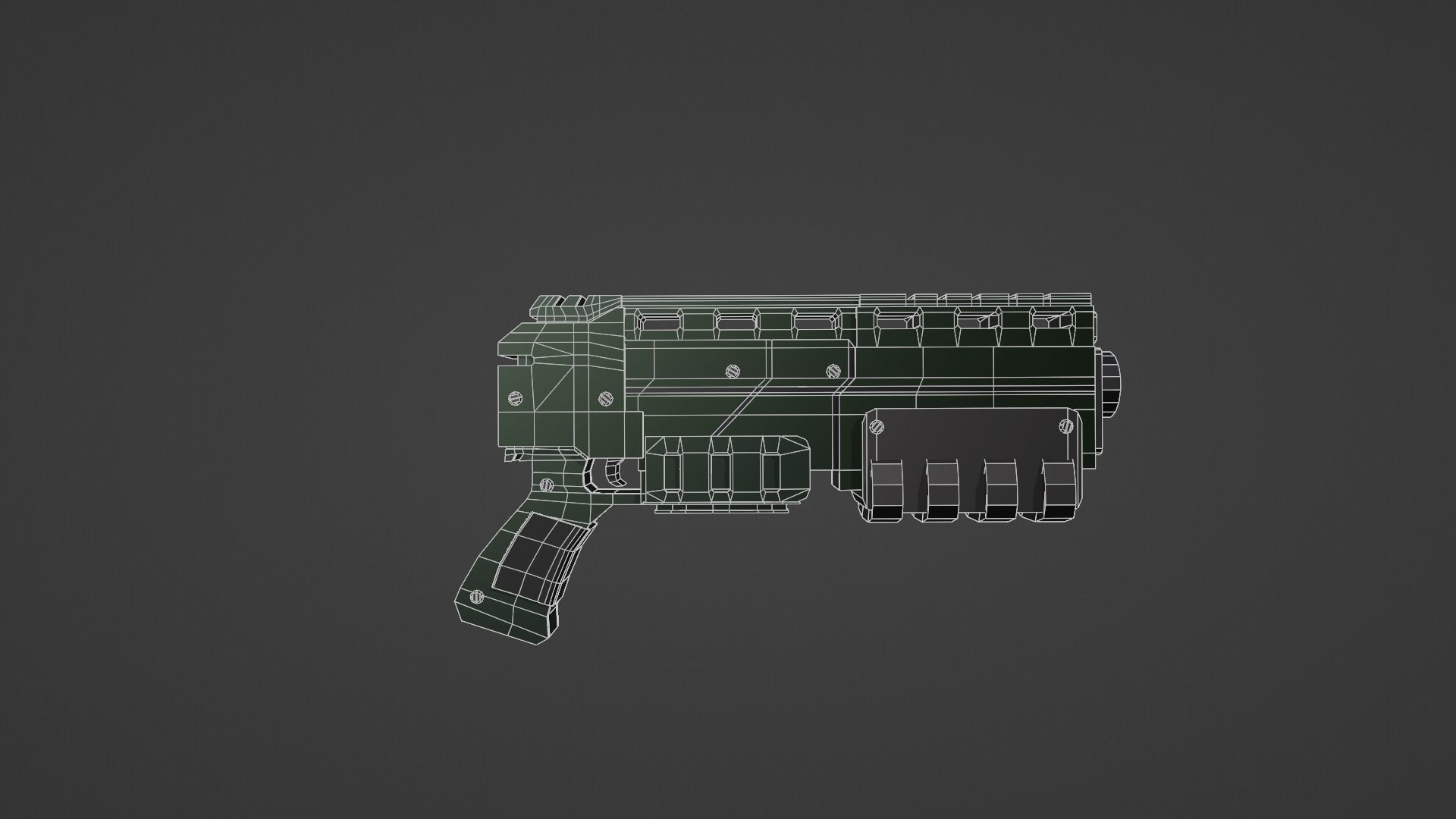 Warhammer 40k Pistol Exitus Low-poly 3D model_16