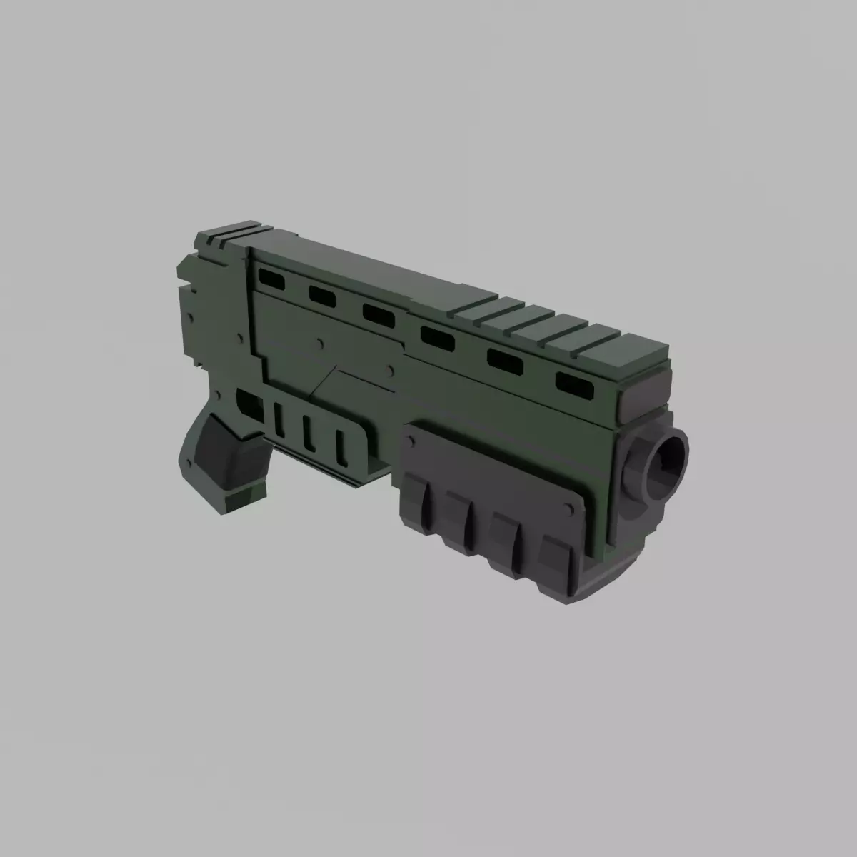 Warhammer 40k Pistol Exitus Low-poly 3D model_0