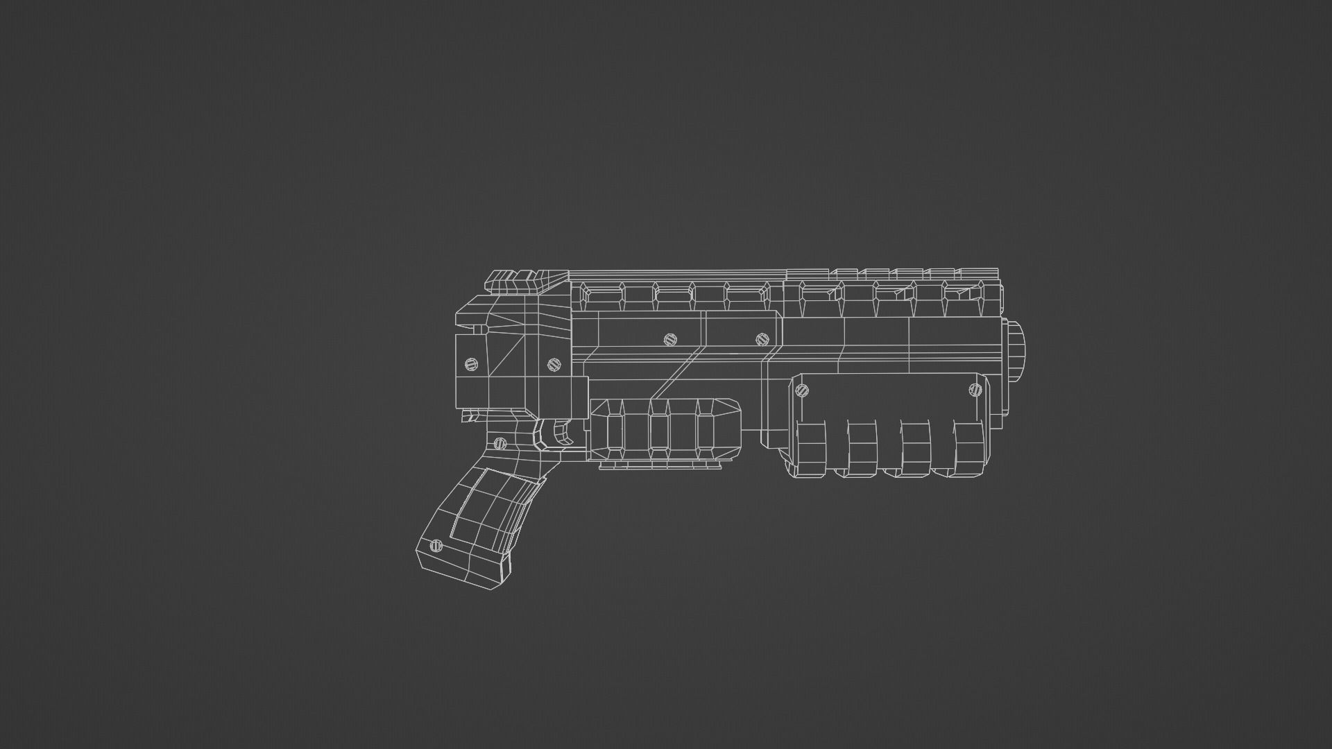 Warhammer 40k Pistol Exitus Low-poly 3D model_17